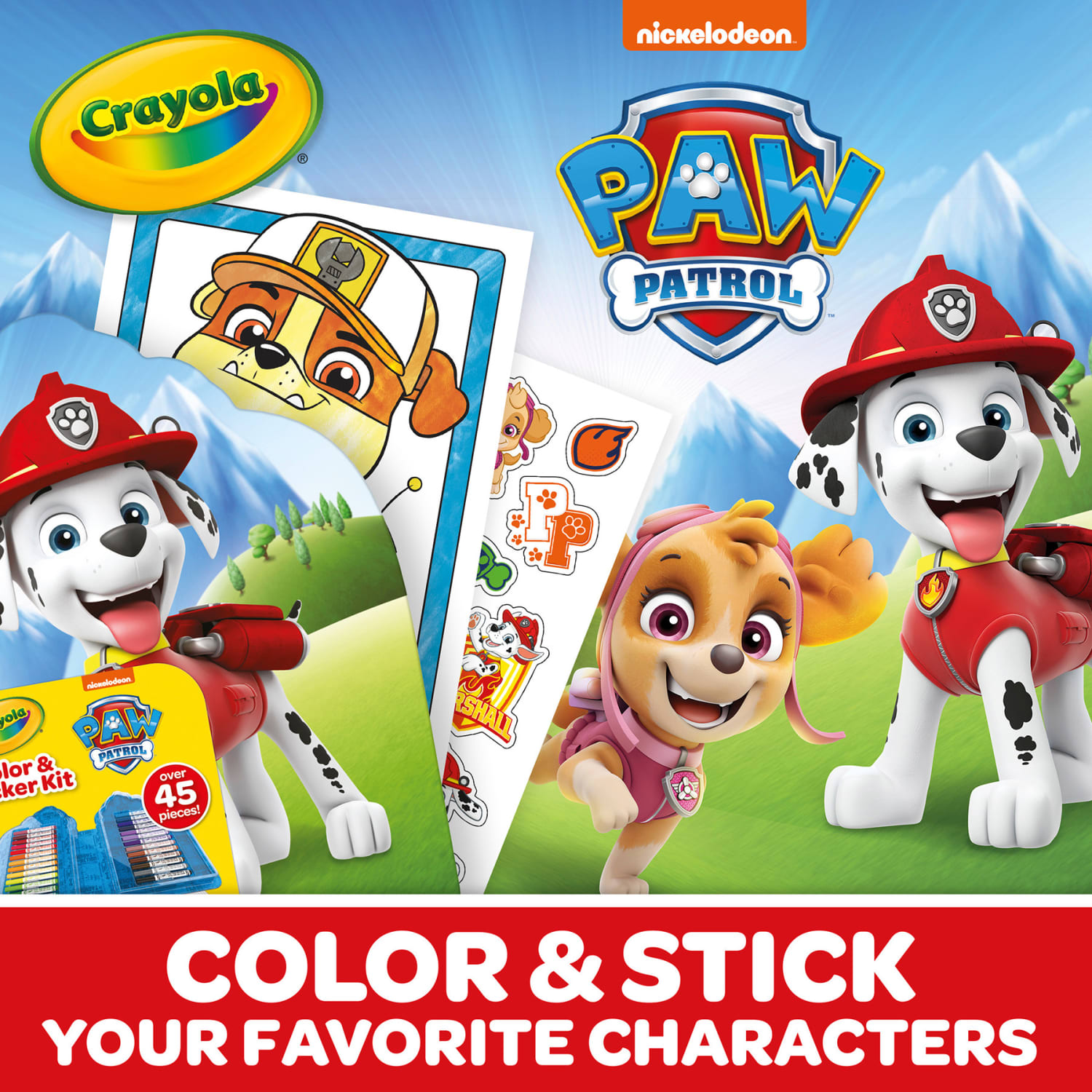 Crayola Color & Sticker Kit, Paw Patrol - Image 5