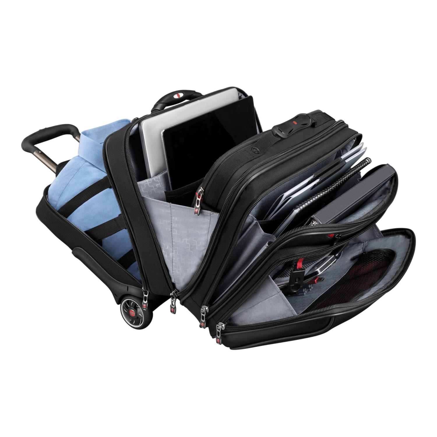 Wenger Patriot II Polyester Rolling 2-Piece Business Luggage Set, Black - Image 5