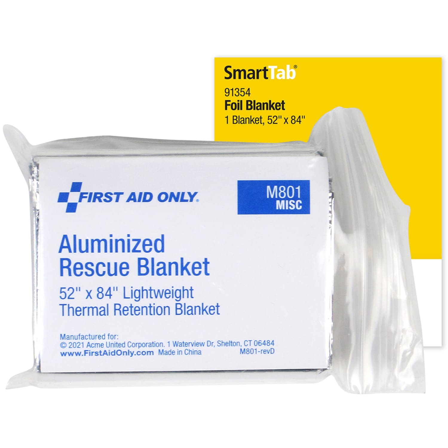 First Aid Only Smart Compliance Emergency Blanket Refill, 3/4inH x 3inW x 4inD, White