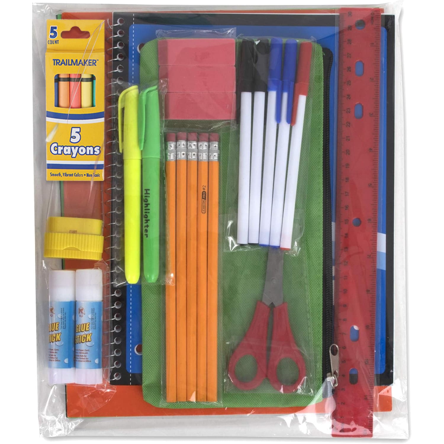 Trailmaker Girls Backpacks With 30-Piece School Supply Kits, Assorted Colors, Pack Of 12 Sets - Image 4