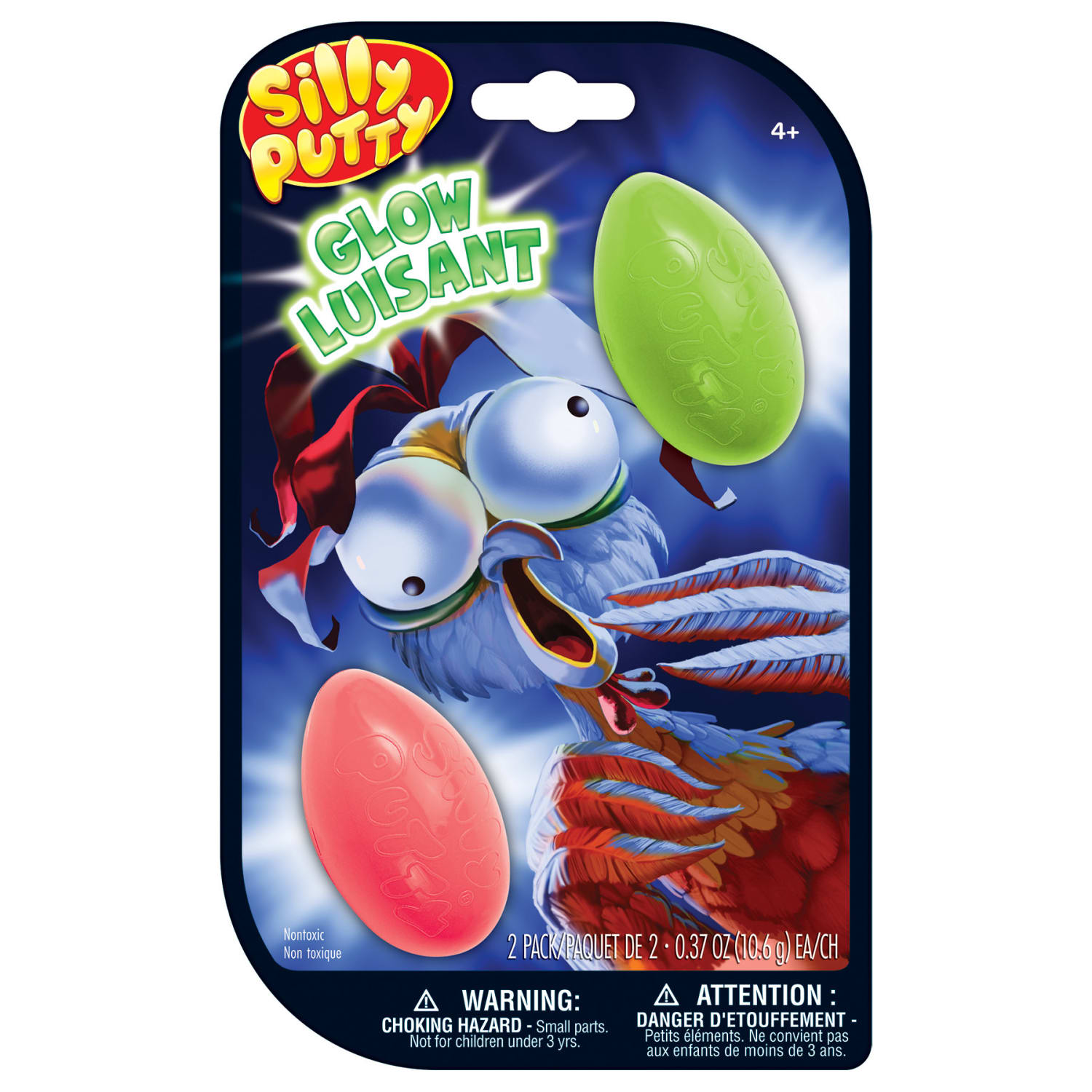 Crayola Silly Putty Glow Eggs, Assorted Colors, 2 Per Pack, Set Of 4 Packs - Image 3