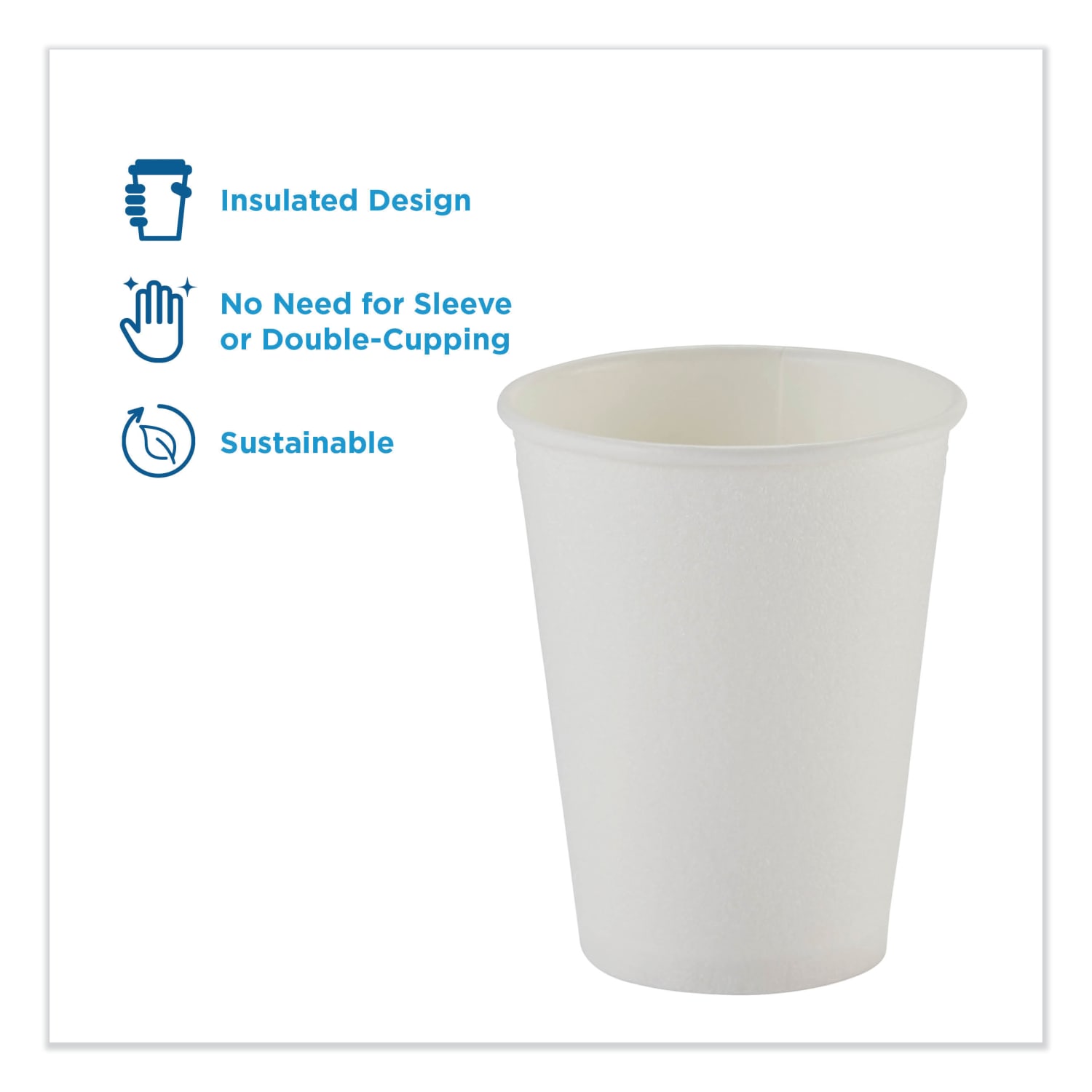 Dixie PerfecTouch Hot/Cold Cups, 12 Oz, White, 50 Cups Per Bag, Carton Of 20 Bags - Image 5