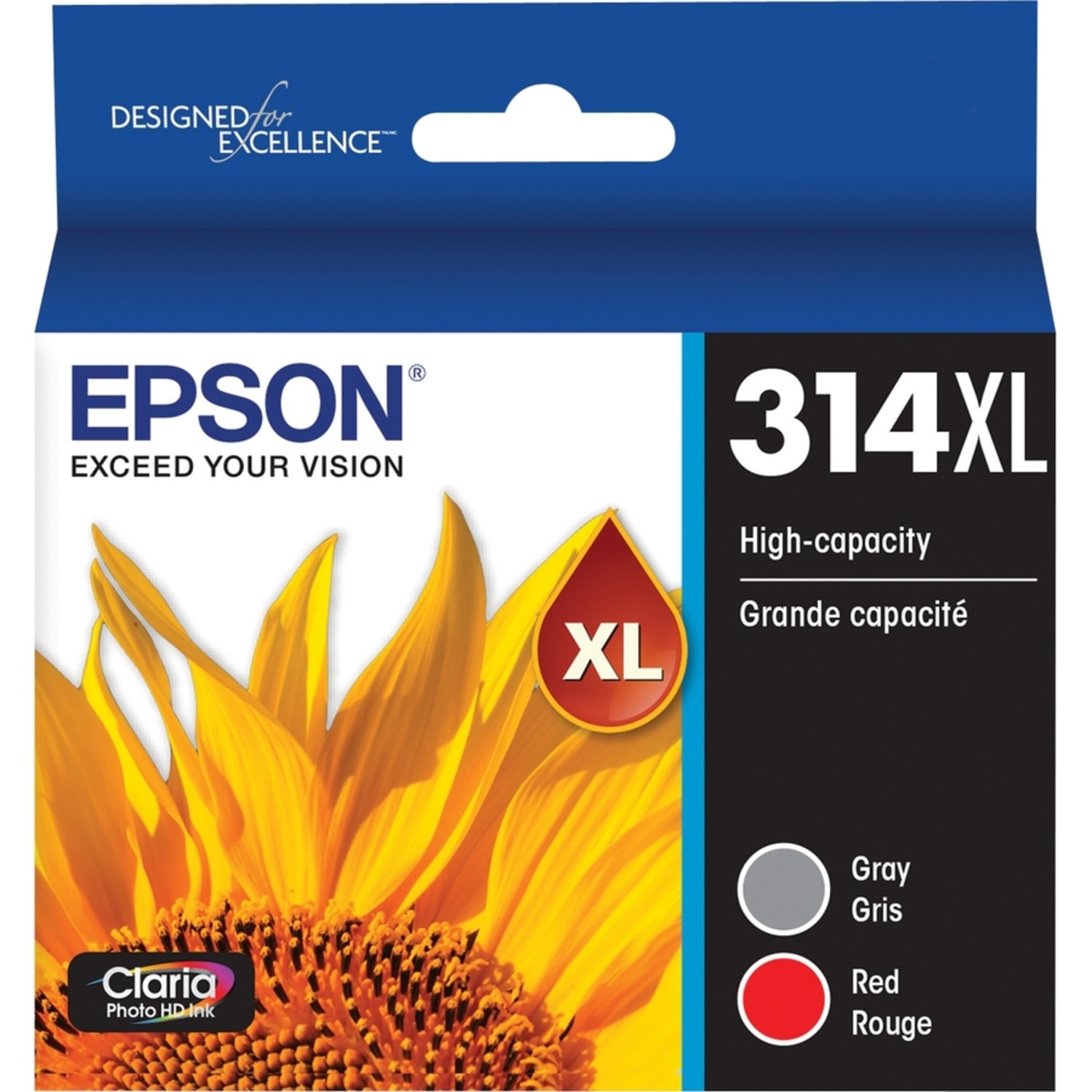Epson Claria Photo HD T314XL Original Inkjet Ink Cartridge - Multi-pack - Red, Gray - 2 Pack - Inkjet - 2 Pack - Image 3