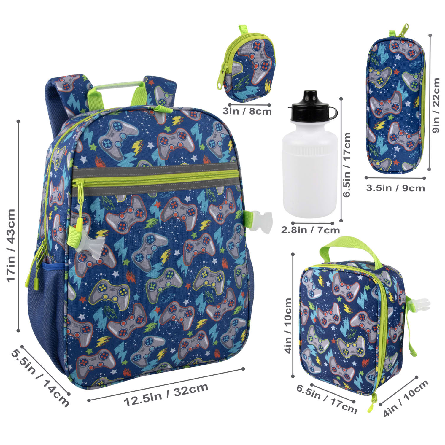 Trailmaker 6-in-1 Backpack Set, Blue Gamer, Total Qty 1 - Image 5