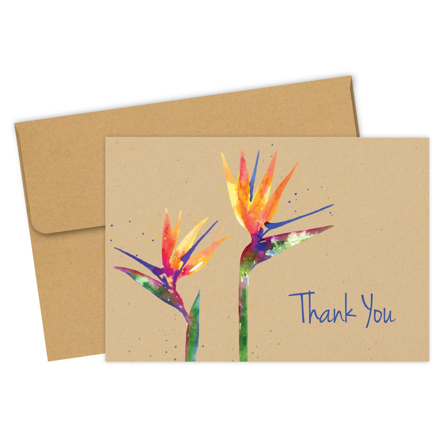 Great Papers! Thank You Note Cards, 4-7/8in x 3-3/8in, Paradise Faux Kraft, Pack Of 50 Note Cards - Image 3