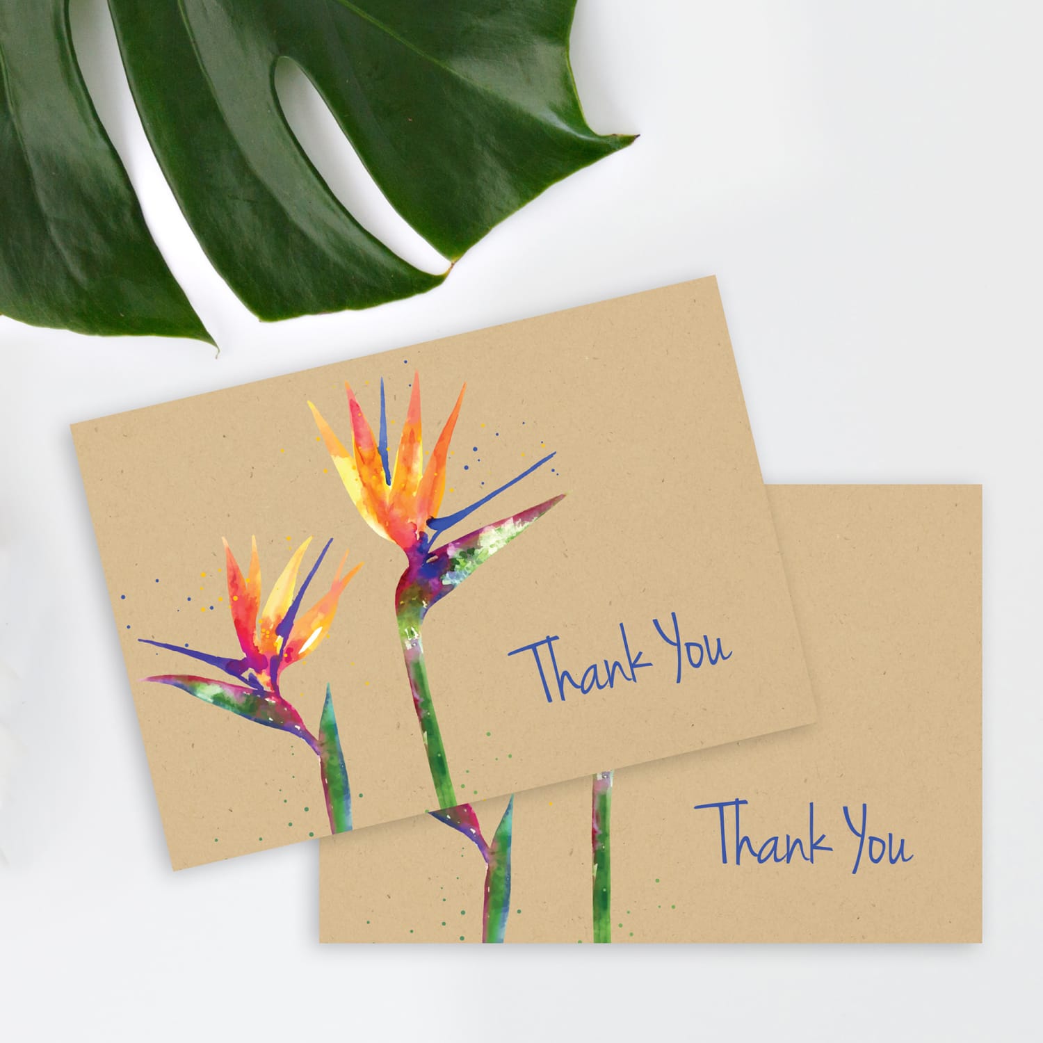 Great Papers! Thank You Note Cards, 4-7/8in x 3-3/8in, Paradise Faux Kraft, Pack Of 50 Note Cards - Image 4