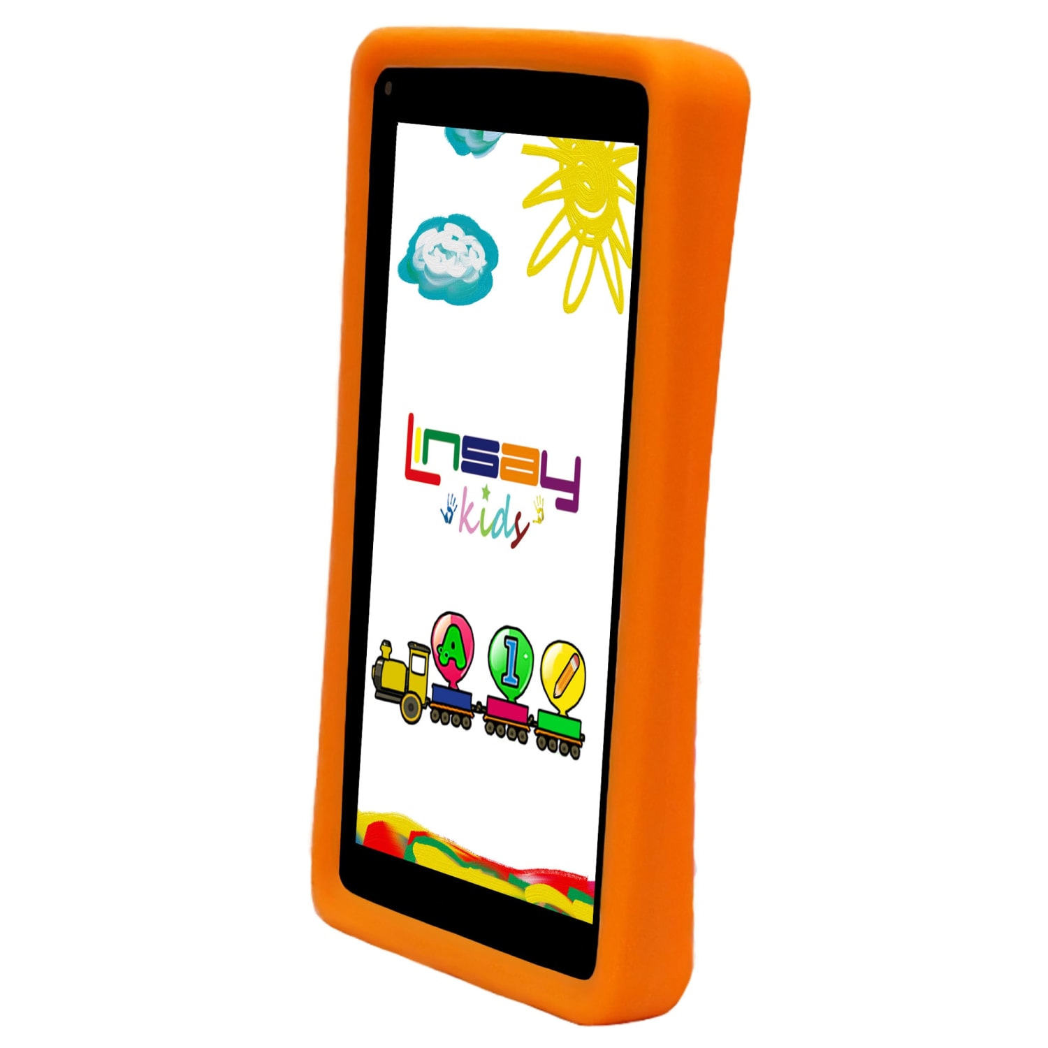 Linsay F7 Tablet, 7in Screen, 2GB Memory, 64GB Storage, Android 13, Kids Orange - Image 3
