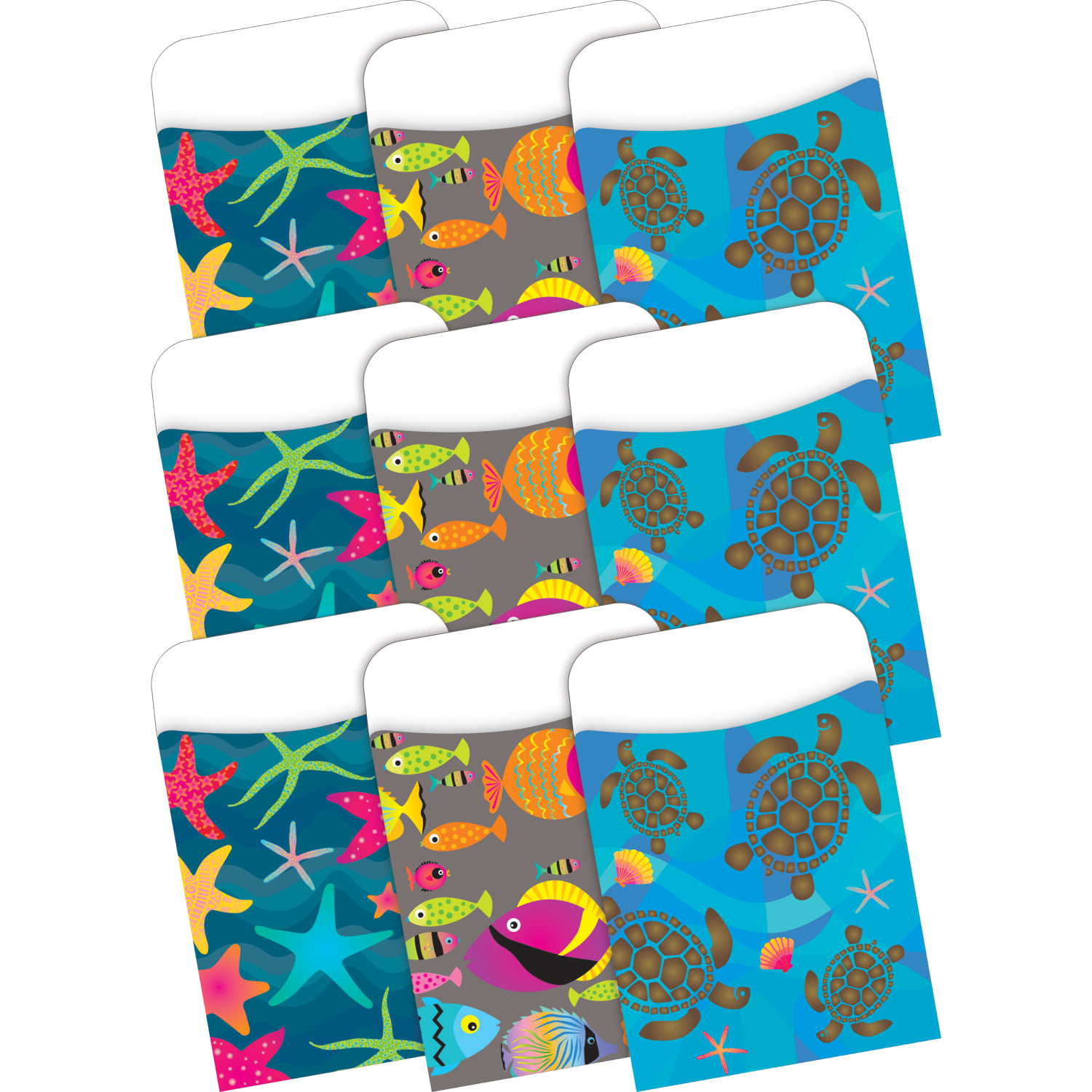 Barker Creek Peel & Stick Library Pockets, 3-1/2in x 5-1/8in, Kai Ola, Set Of 90 Pockets - Image 3