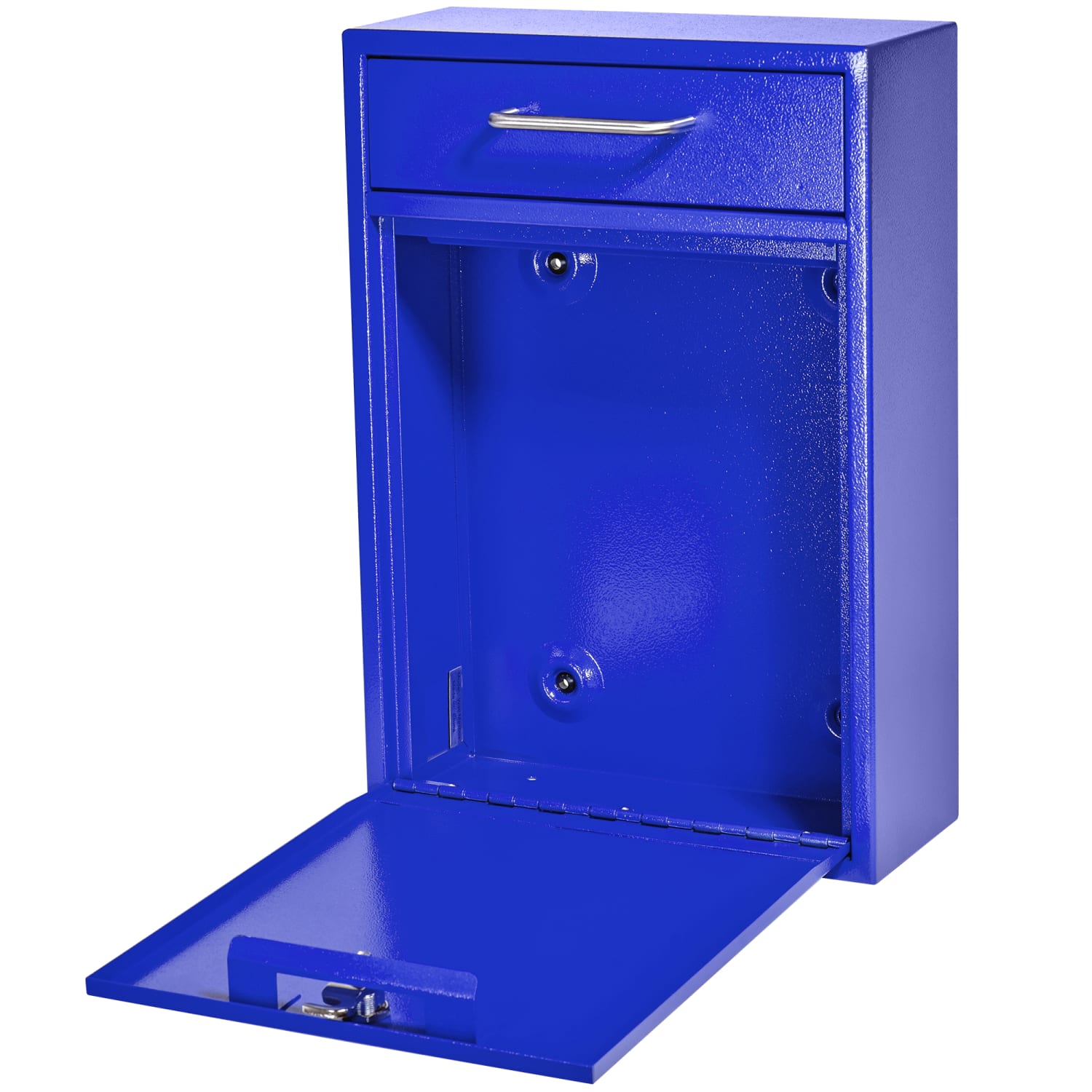 Mail Boss Locking Security Drop Box, 16-1/4inH x 11-1/4inW x 4-3/4inD, Bright Blue - Image 4