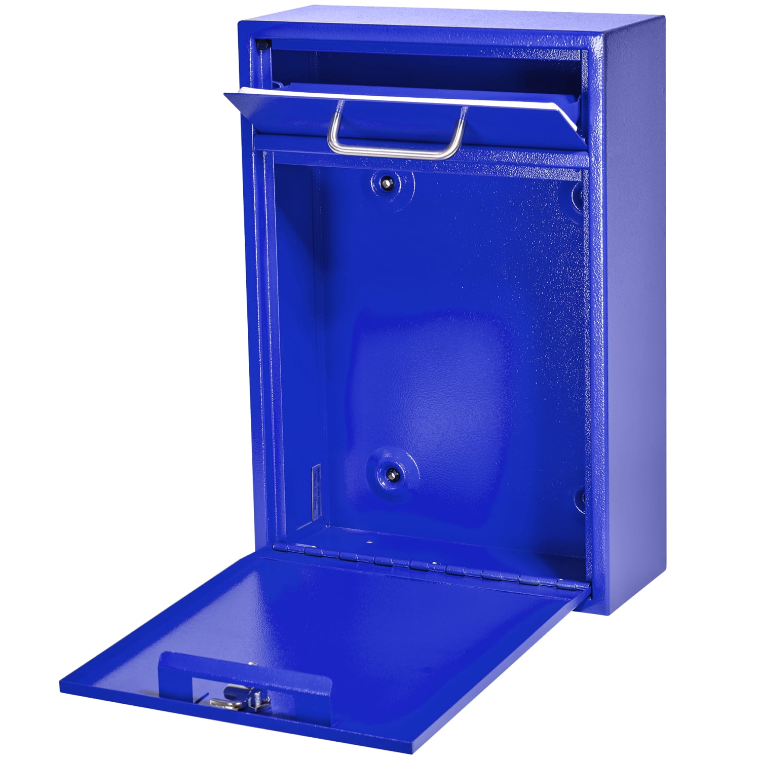 Mail Boss Locking Security Drop Box, 16-1/4inH x 11-1/4inW x 4-3/4inD, Bright Blue - Image 6