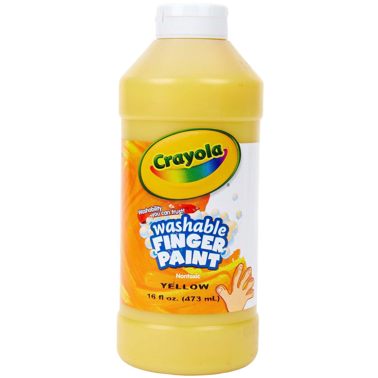 Crayola Washable Finger Paint, 16 oz, Yellow, Pack Of 3 - Image 3