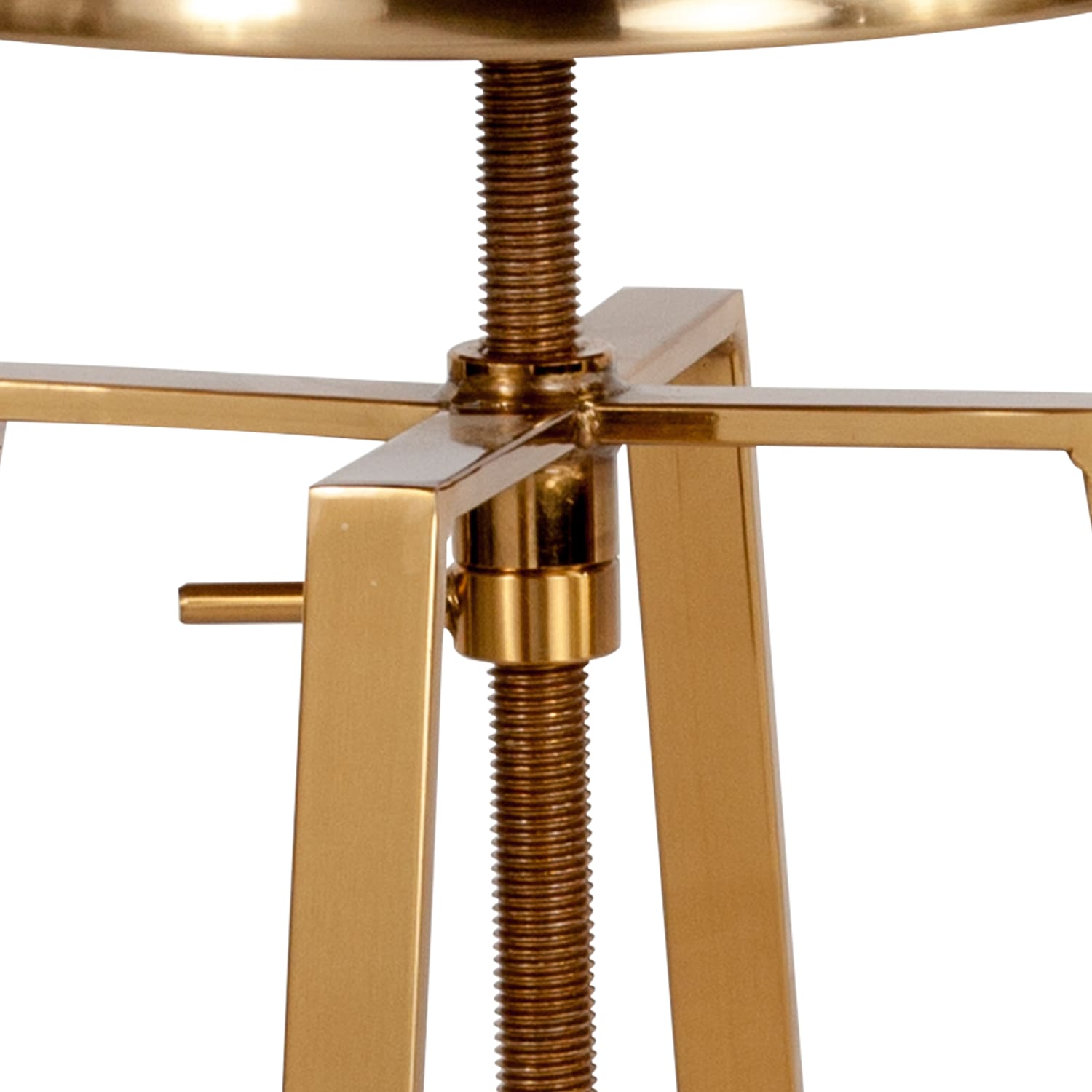 Flash Furniture Toledo Industrial Style Barstool with Swivel Lift Adjustable Height Seat, Gold - Image 8