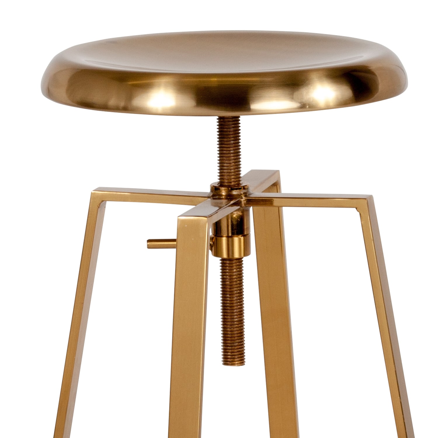Flash Furniture Toledo Industrial Style Barstool with Swivel Lift Adjustable Height Seat, Gold - Image 10