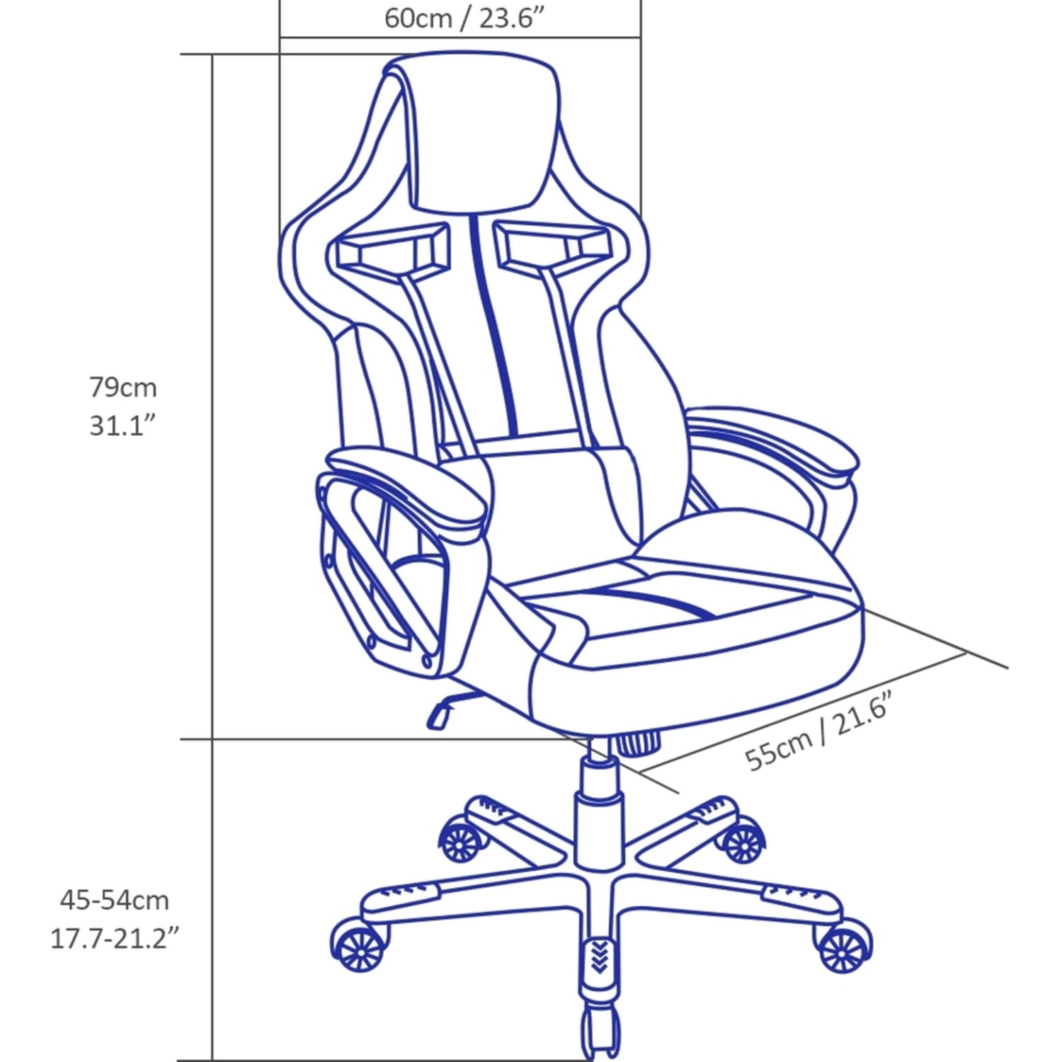 Arozzi Milano Enhanced Gaming Racing-Style Chair, Black - Image 12