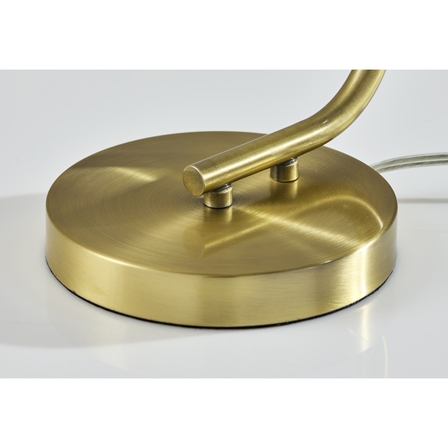 Adesso Atticus Table Lamp, 20inH, Amber Glosted Glass Shade/Antique Brass Base - Image 4