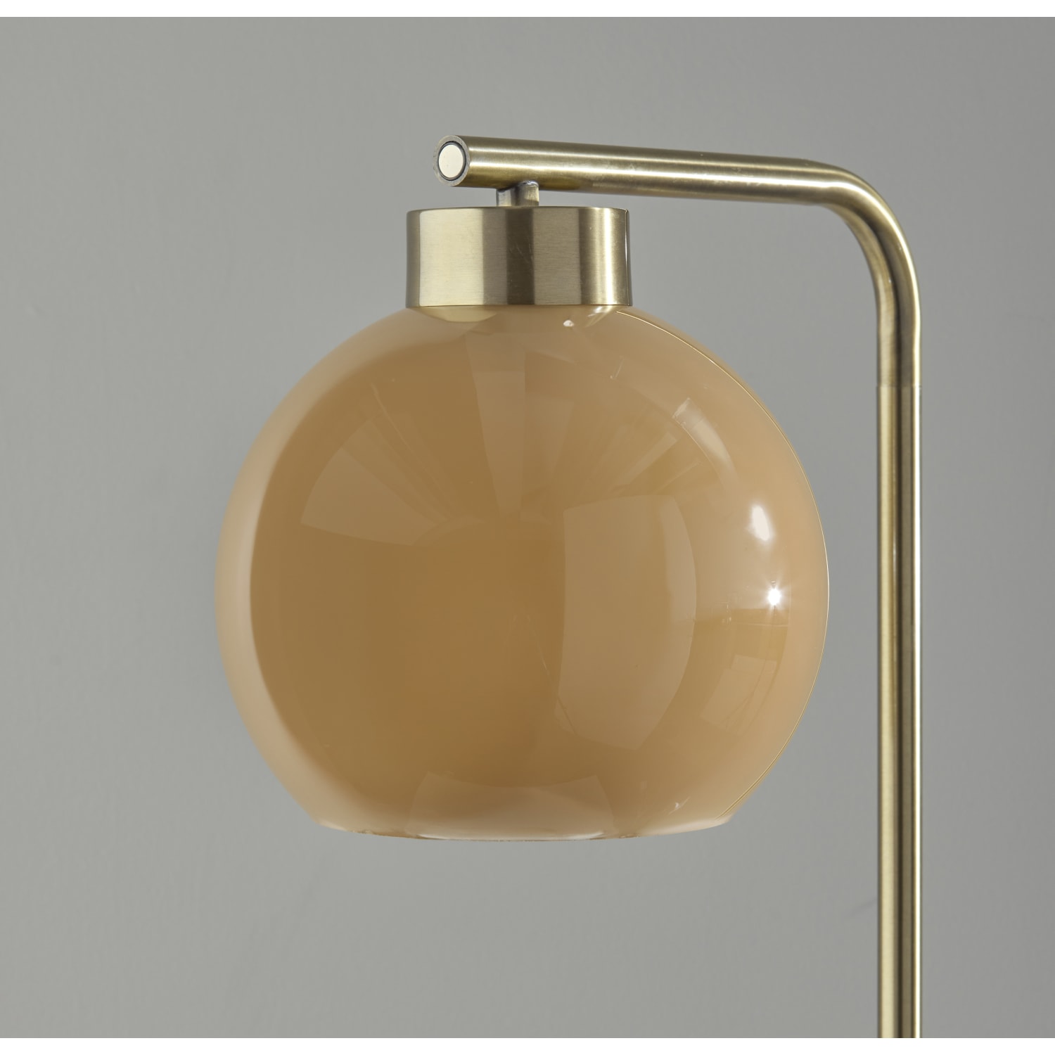Adesso Atticus Table Lamp, 20inH, Amber Glosted Glass Shade/Antique Brass Base - Image 6
