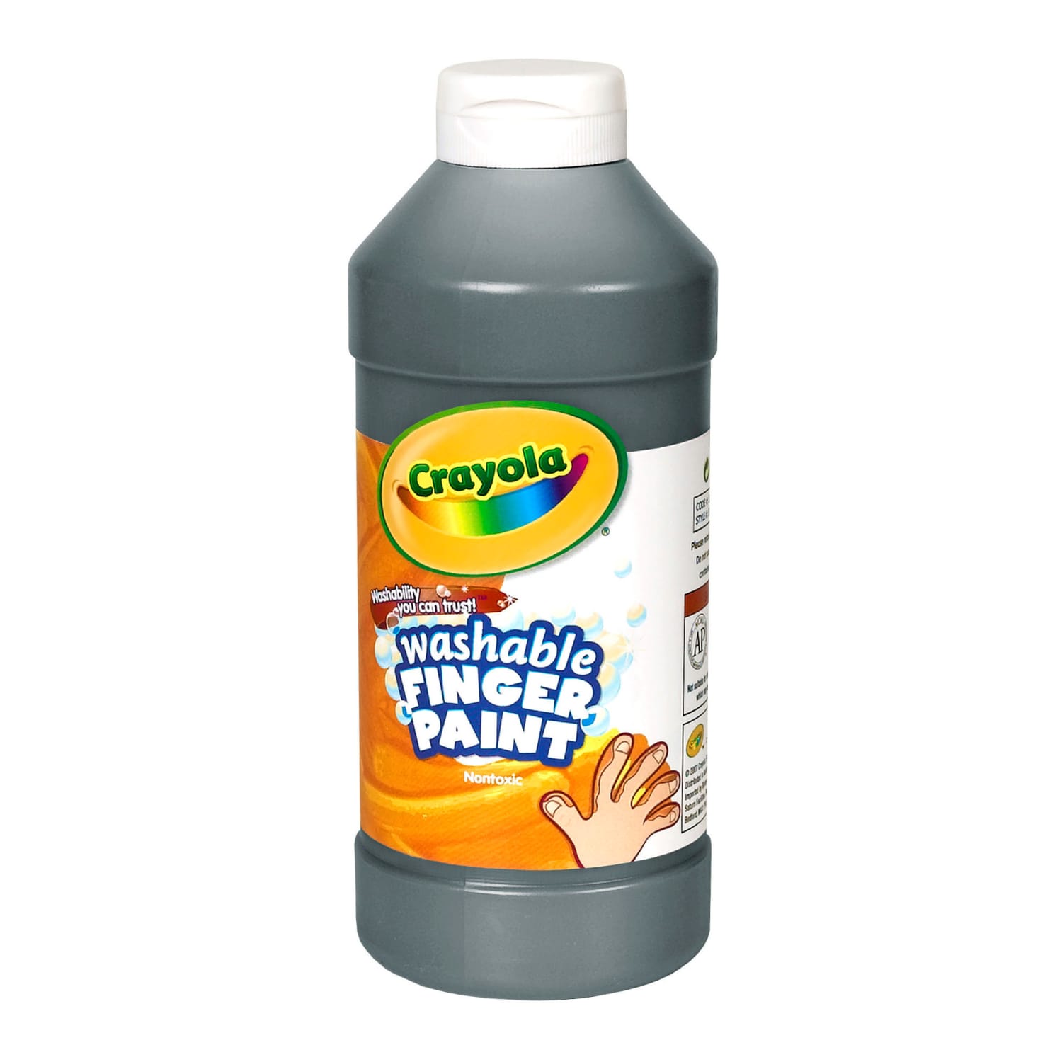 Crayola Washable Finger Paint, 16 oz, Black, Pack Of 3 - Image 3