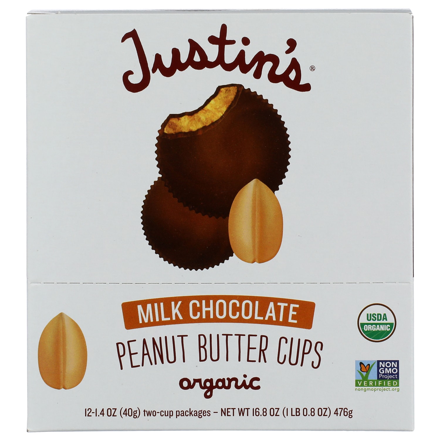 Justins Nut Butter Cups, Organic Peanut Butter Milk Chocolate, 1.4 Oz, Total Qty 12 - Image 5