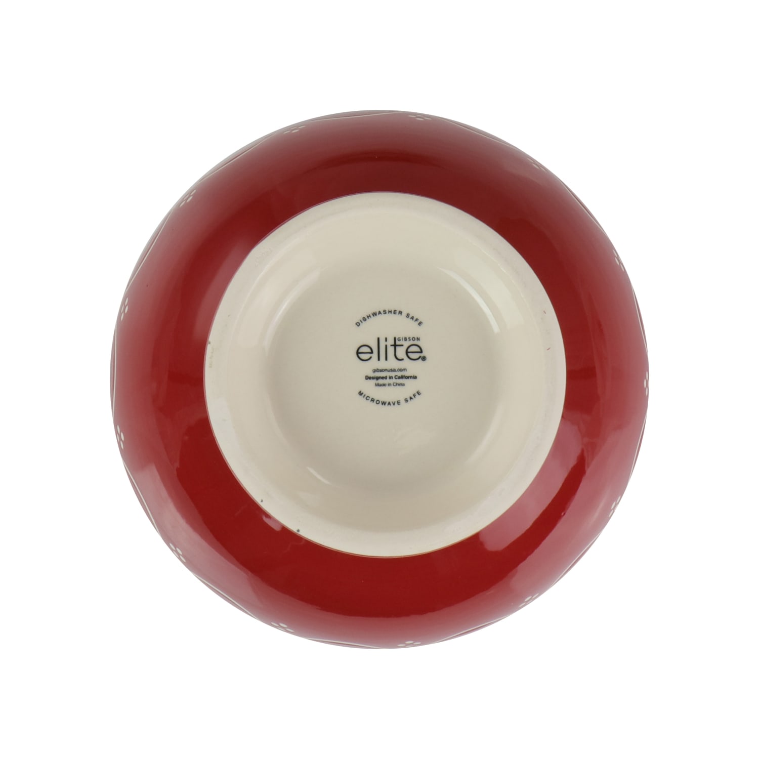 Gibson Coloma 12-Piece Stoneware Dinnerware Set, Red - Image 4