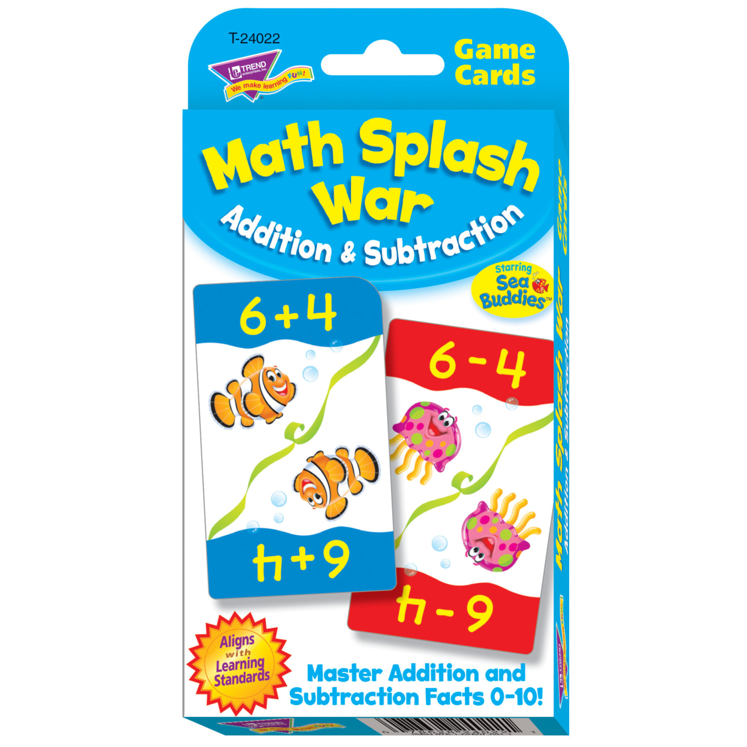 TREND Math Splash War Addition & Subtraction Challenge Cards, Set Of 6 Packs - Image 3