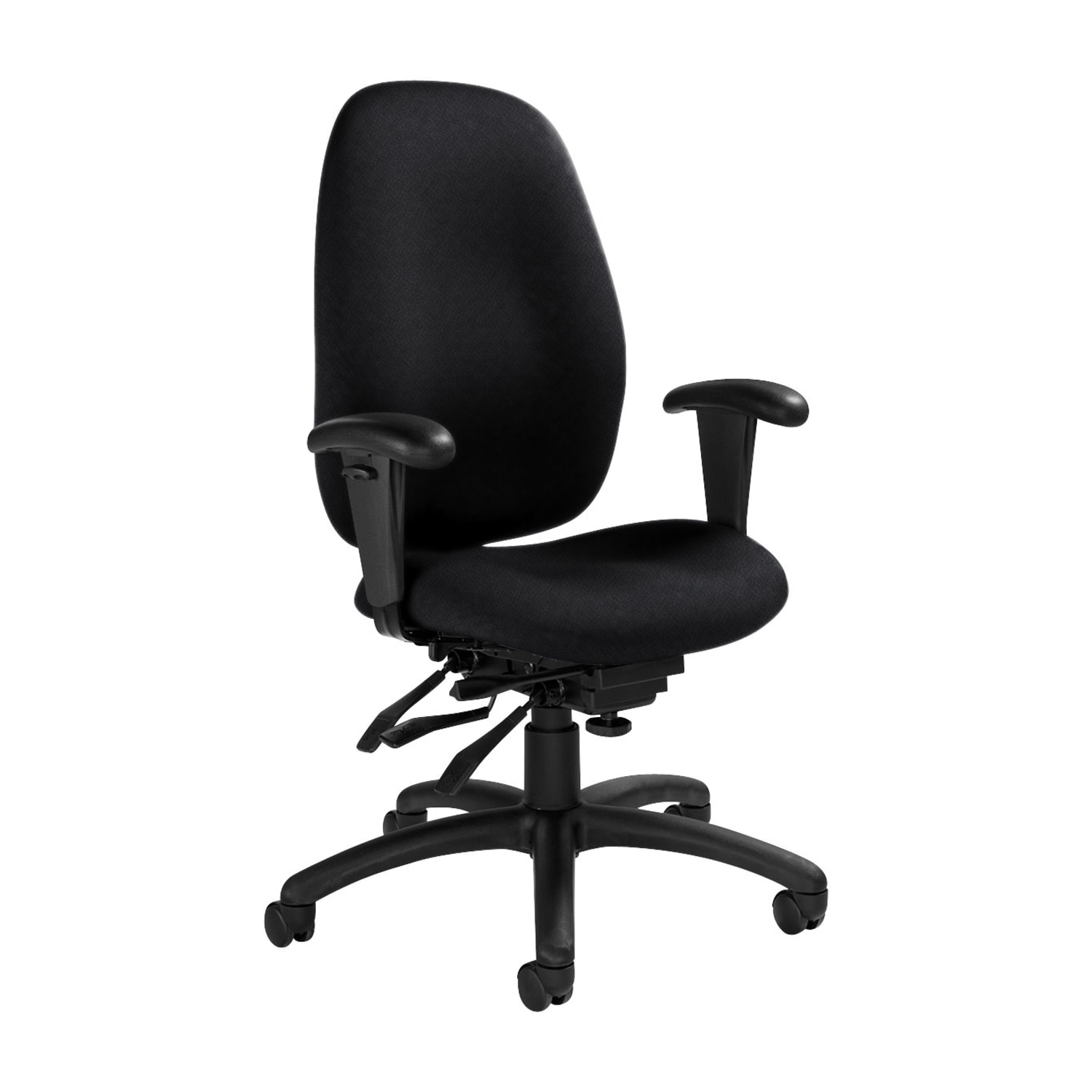 Global Malaga Multi Tilter Chair High Back 41inH x 26inW x 25inD EbonyBlack PopularChairscom