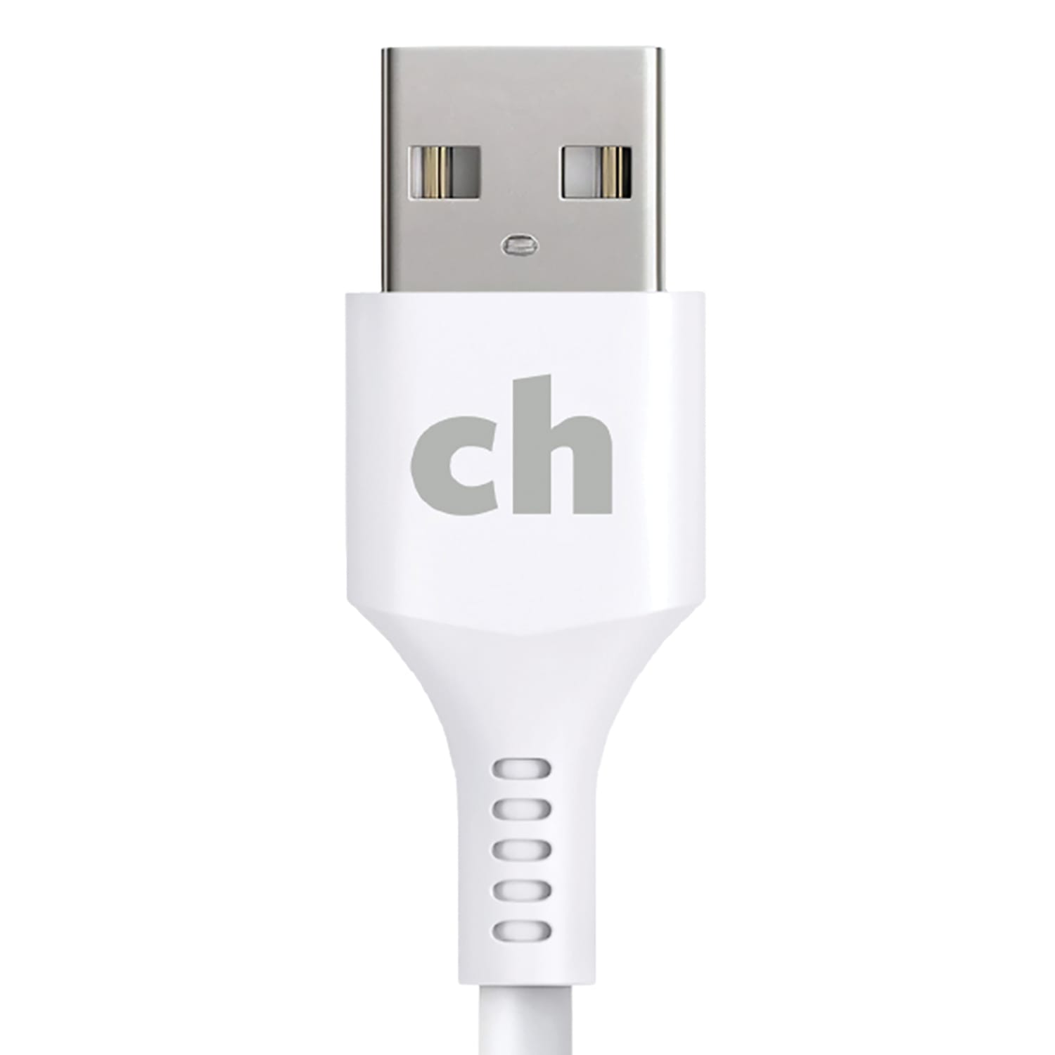 cellhelmet Charge And Sync USB-A To Lightning Round Cable, 6ft, White - Image 3