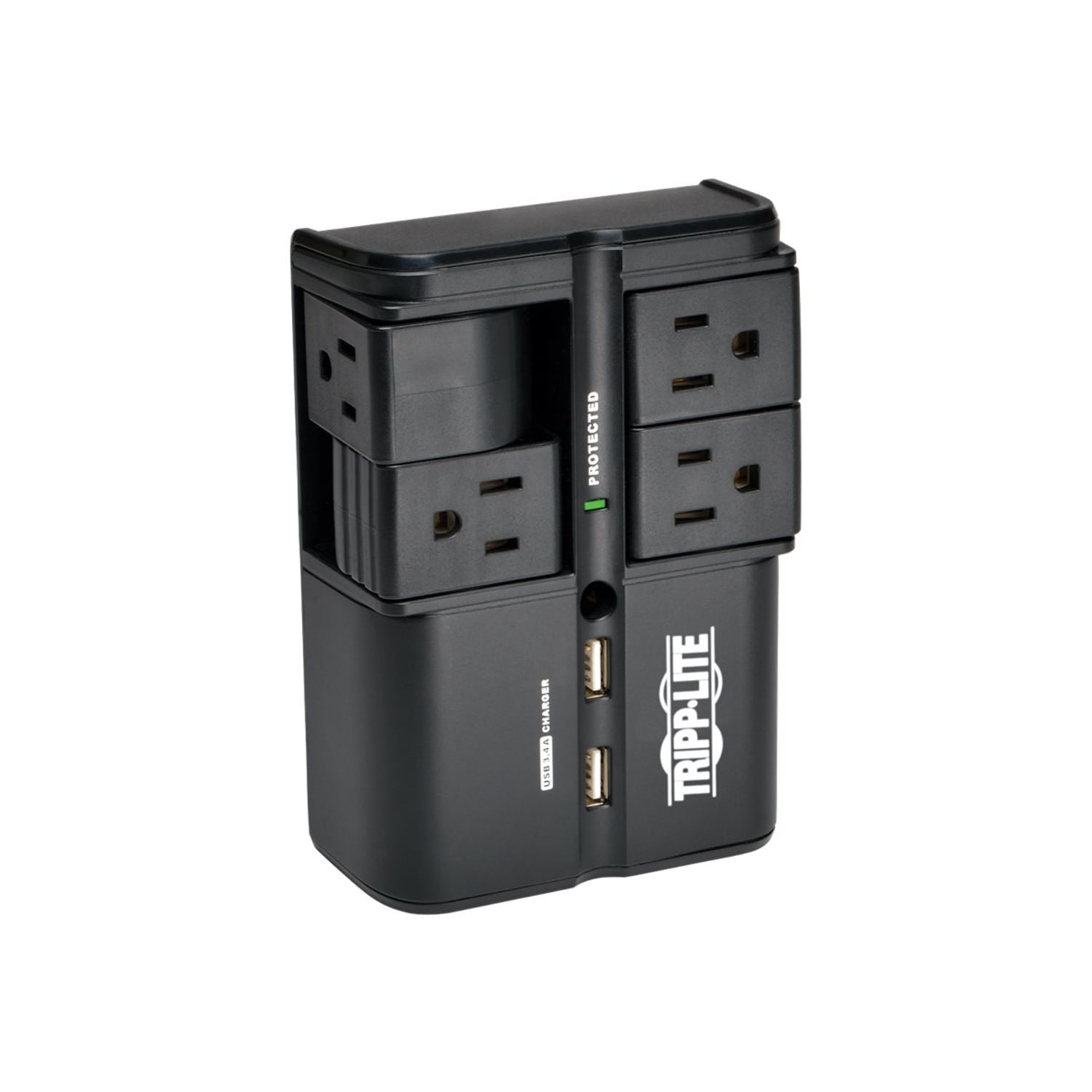 Tripp Lite Surge 4 Outlet 3.4A USB Charger Tablet Smartphone Ipad Iphone - Surge protector - 15 A - AC 120 V - SK40RUSBB - Image 3