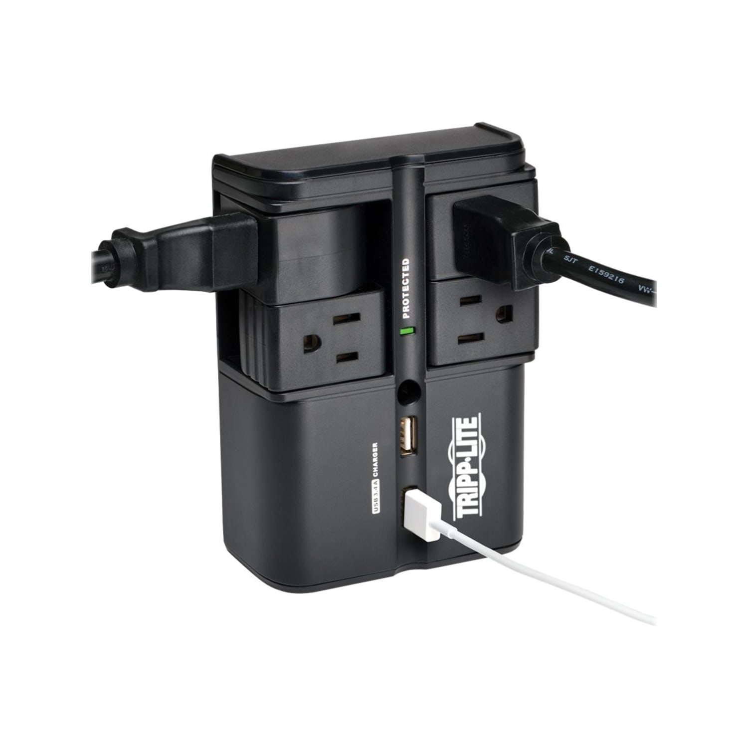 Tripp Lite Surge 4 Outlet 3.4A USB Charger Tablet Smartphone Ipad Iphone - Surge protector - 15 A - AC 120 V - SK40RUSBB - Image 5