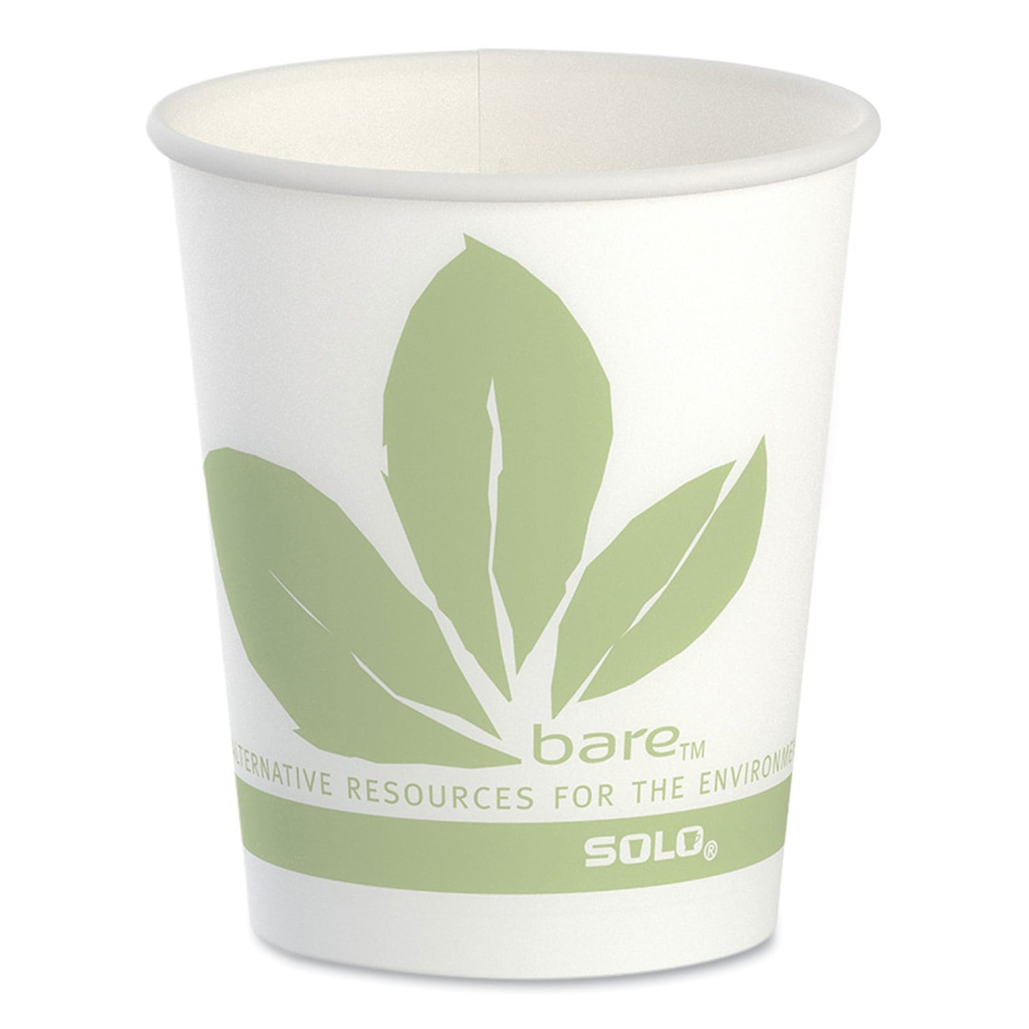 Solo Cup Bare Eco-Forward Waxed Paper Cold Cups, ProPlanet Seal, 5 Oz, Green/White, Sleeve Of 100 Cups, Carton Of 30 Sleeves