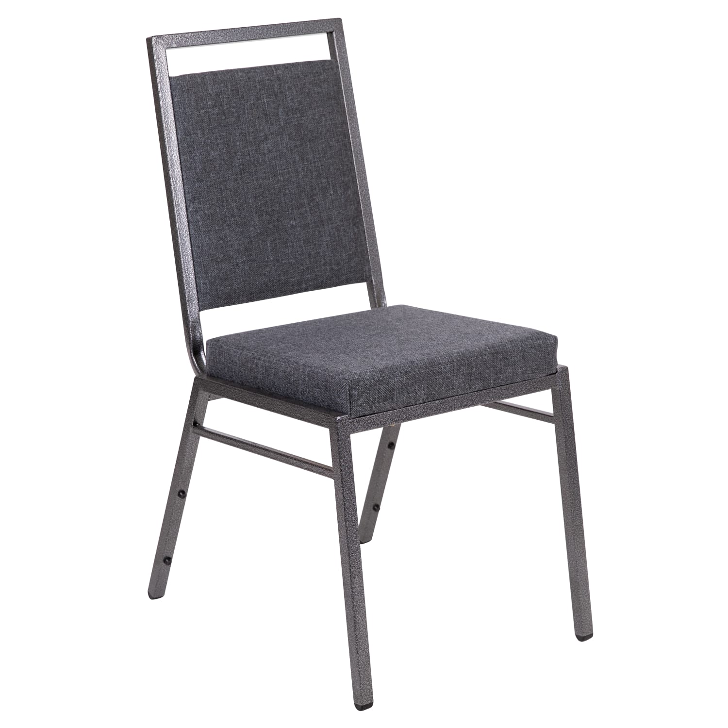 Flash Furniture HERCULES Square Back Stacking Banquet Chair Dark GraySilver PopularChairscom