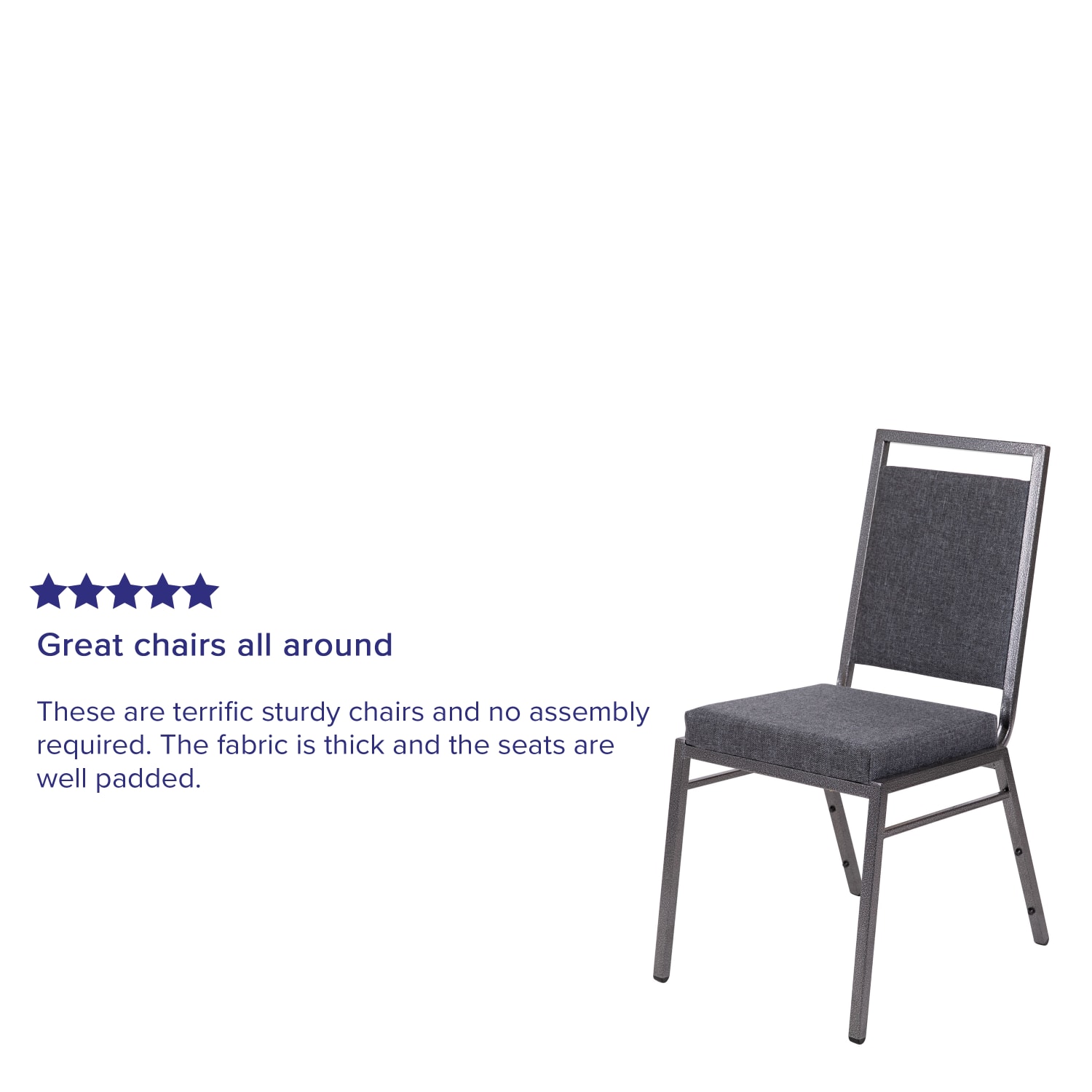 Flash Furniture HERCULES Square Back Stacking Banquet Chair Dark GraySilver PopularChairscom