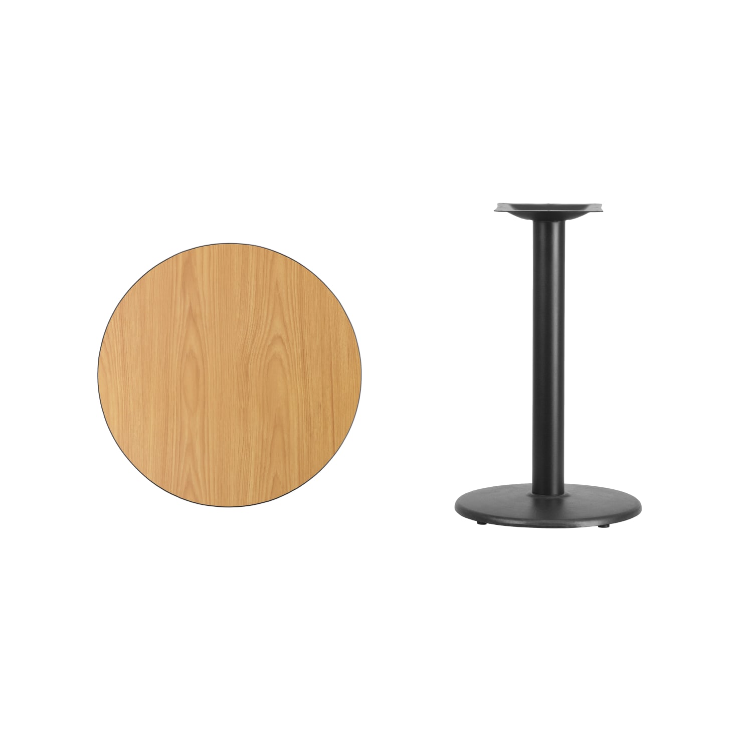 Flash Furniture Round Hospitality Table, 31-3/16inH x 24inW x 24inD, Natural - Image 4
