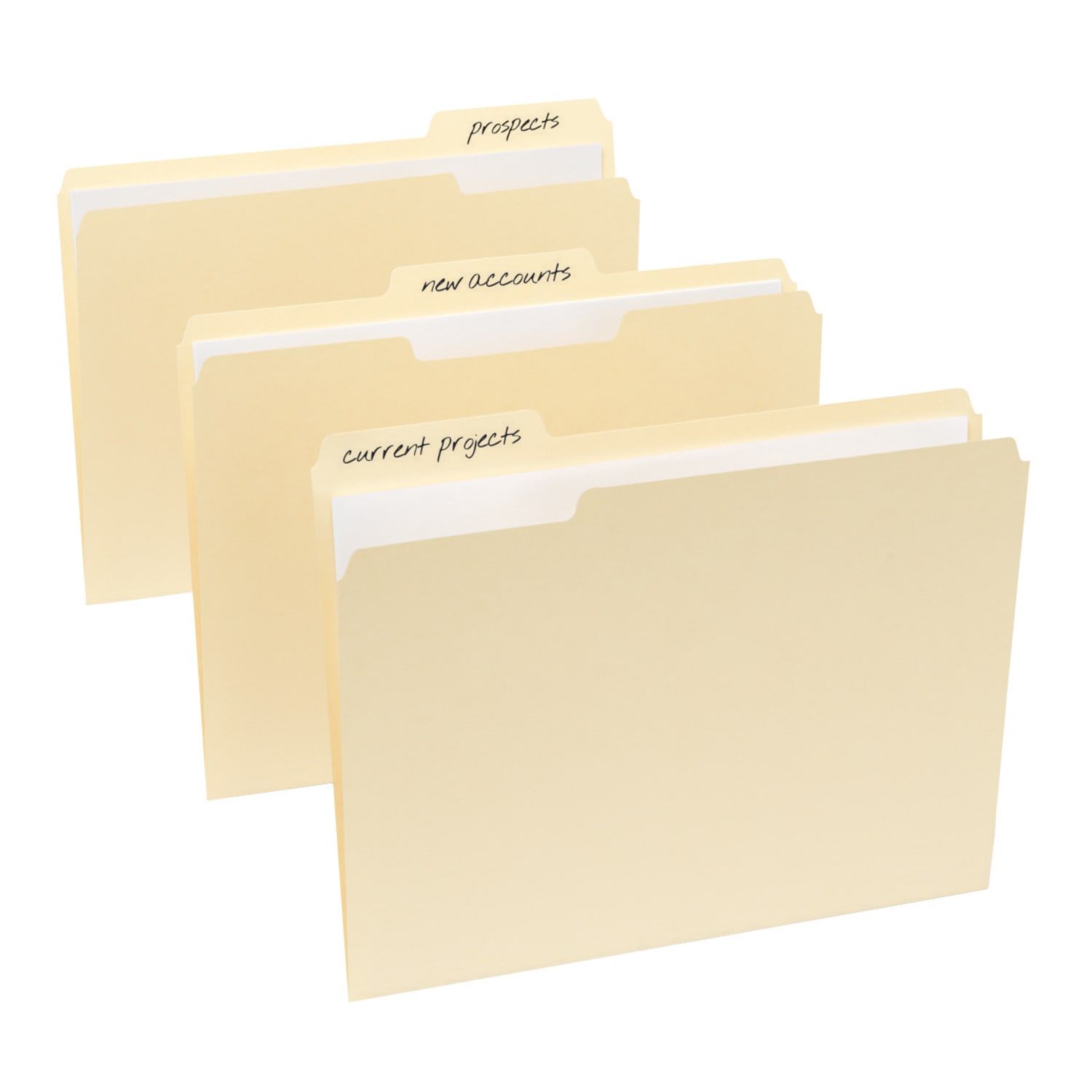 Office Depot Brand File Folders, 1/3 Cut, Letter Size, 30% Recycled, Manila, Pack Of 100 Folders - Image 5