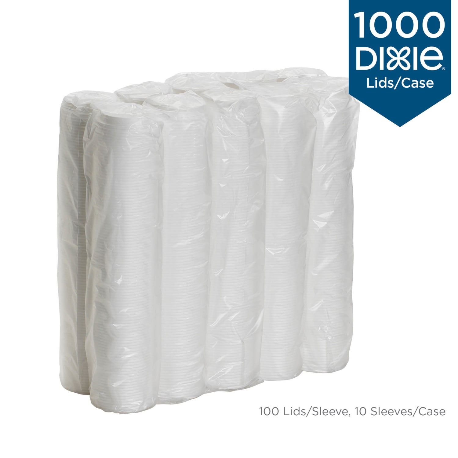 Dixie Reclosable Sliding Hot Cup Lids, Fits 10-20 Oz Cups, White, 1,000 Count (100 Lids Per Sleeve, 10 Sleeves Per Case) - Image 5