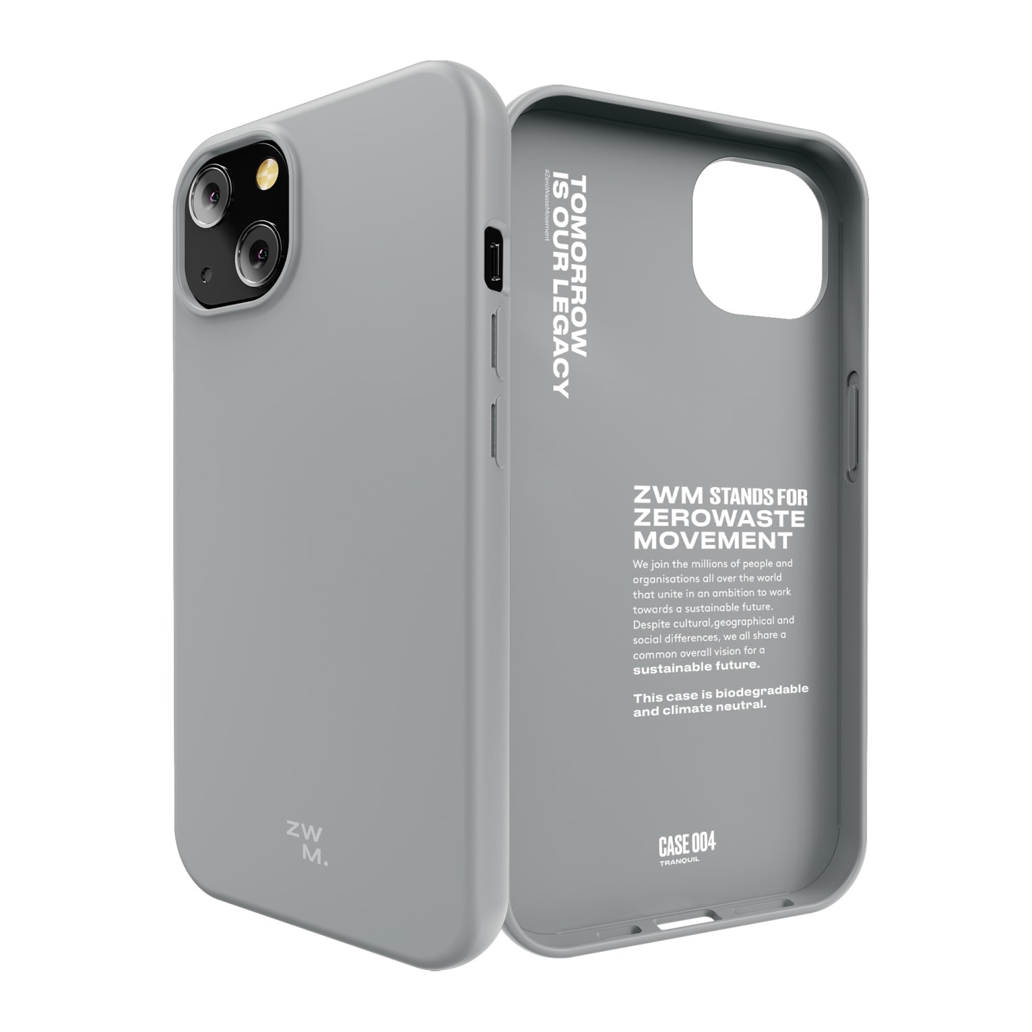 Zero Waste Movement iPhone 13 Case, Gray - Image 4