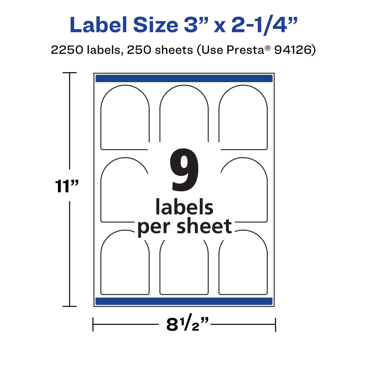 Avery Permanent Labels With Sure Feed, 94126-WMP250, Arched, 3in x 2-1/4in, White, Pack Of 2,250 - Image 6