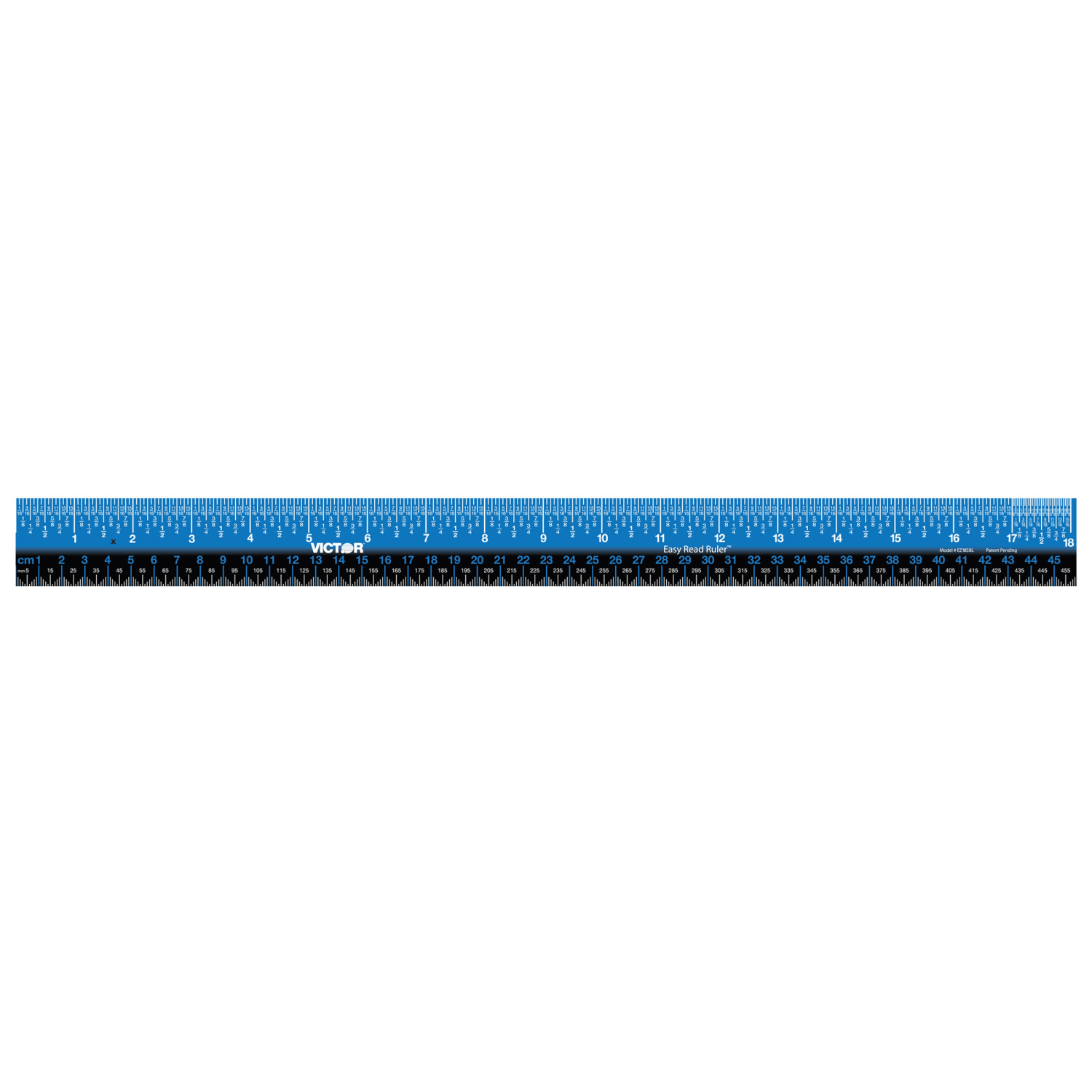 Victor Easy Read Ruler, Stainless Steel, Blue/Black, 18in, Pack Of 3 - Image 6