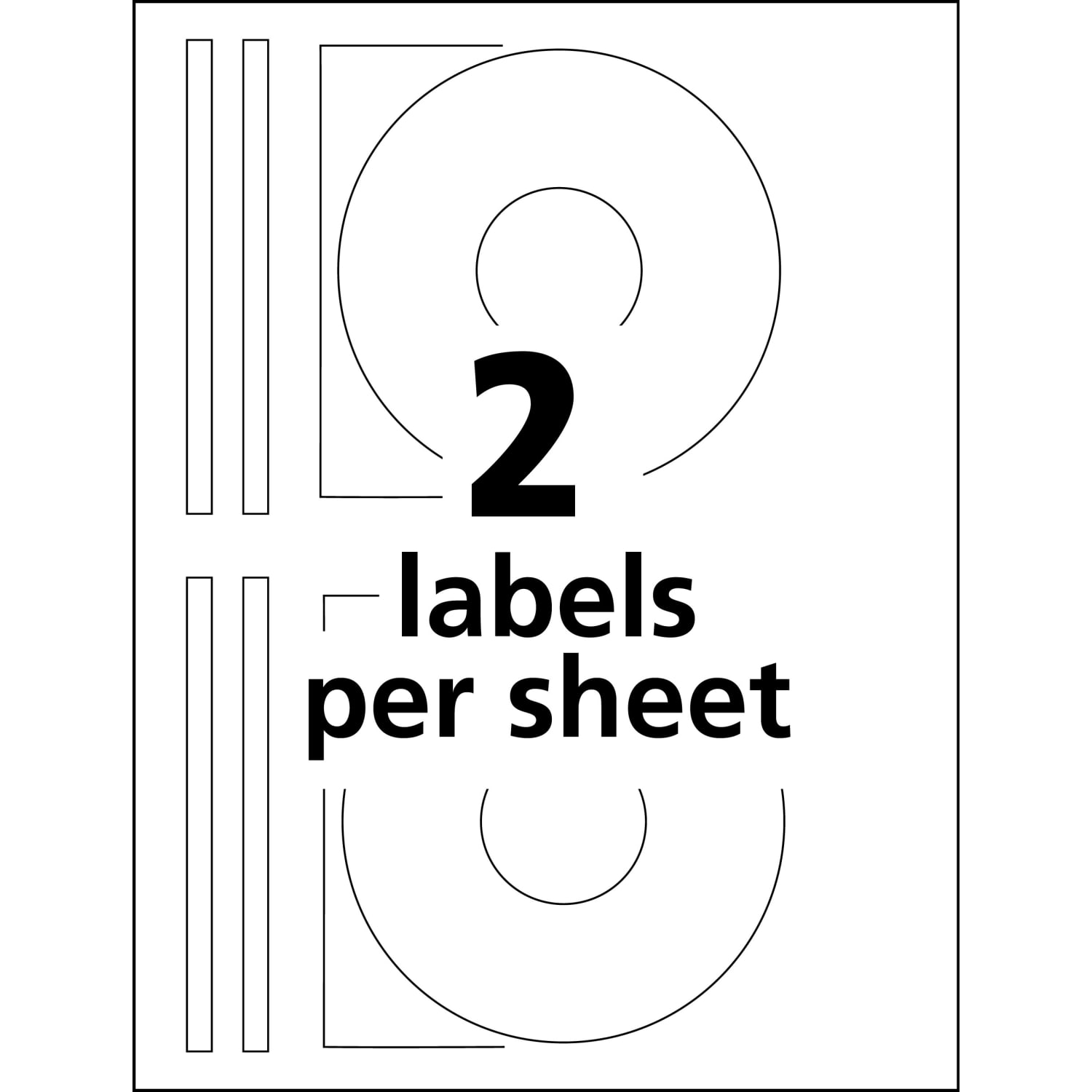 Avery Film DVD Labels, 8962, Round, 4-13/20in Diameter, White, 20 Disc Labels And 40 Spine Labels - Image 4