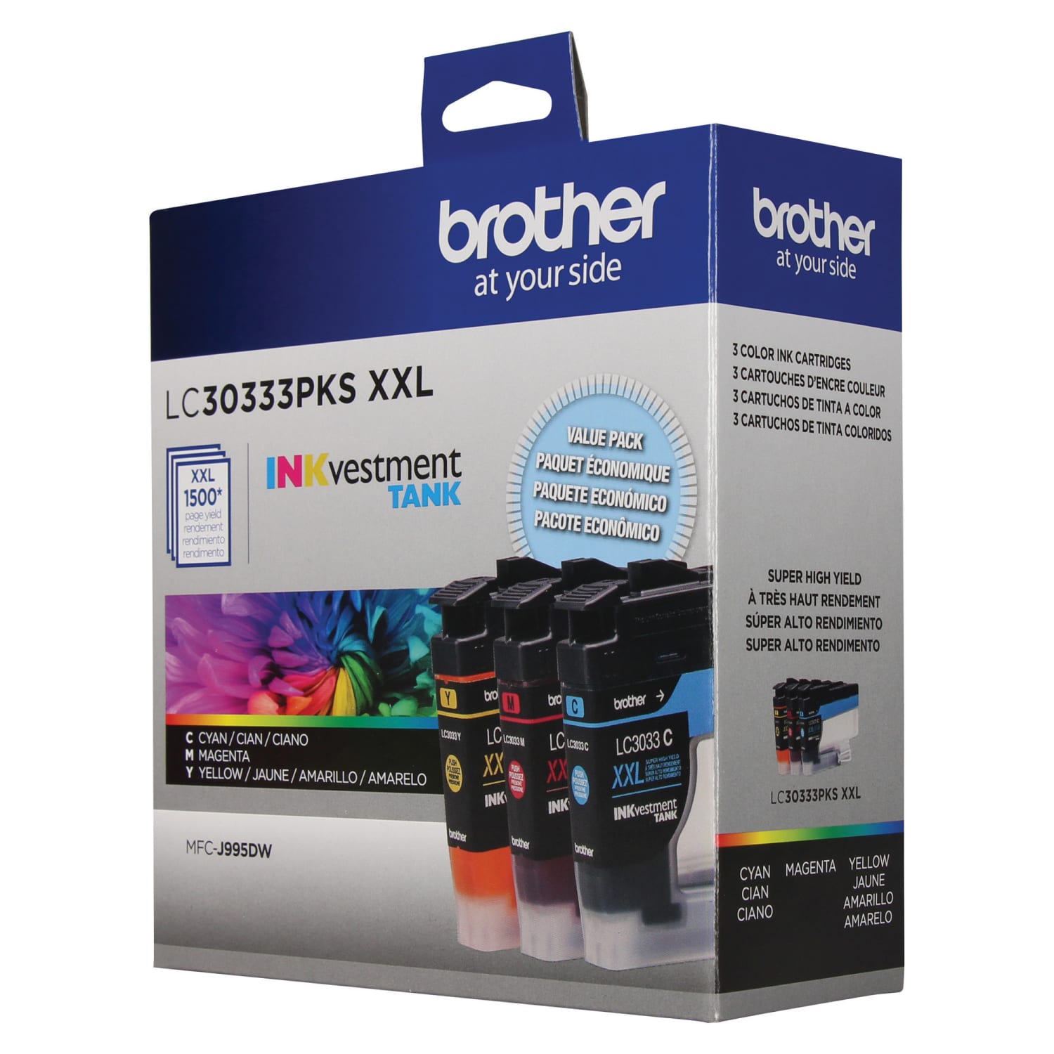 Brother LC3033 INKvestment Cyan; Magenta; Yellow Super-High-Yield Ink Tanks, Pack Of 3, LC30333PKS - Image 5