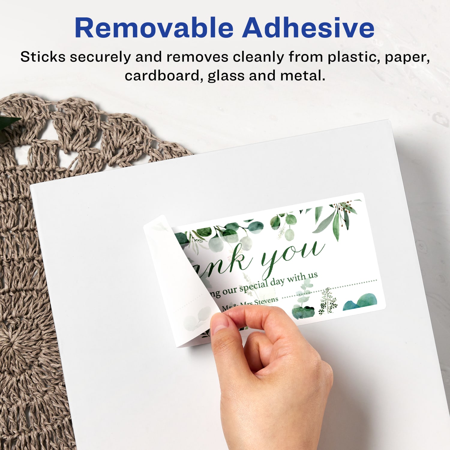 Avery Removable Labels, 94265-RMP50, Rectangle, 11in x 3in, White, Pack Of 100 Labels - Image 3