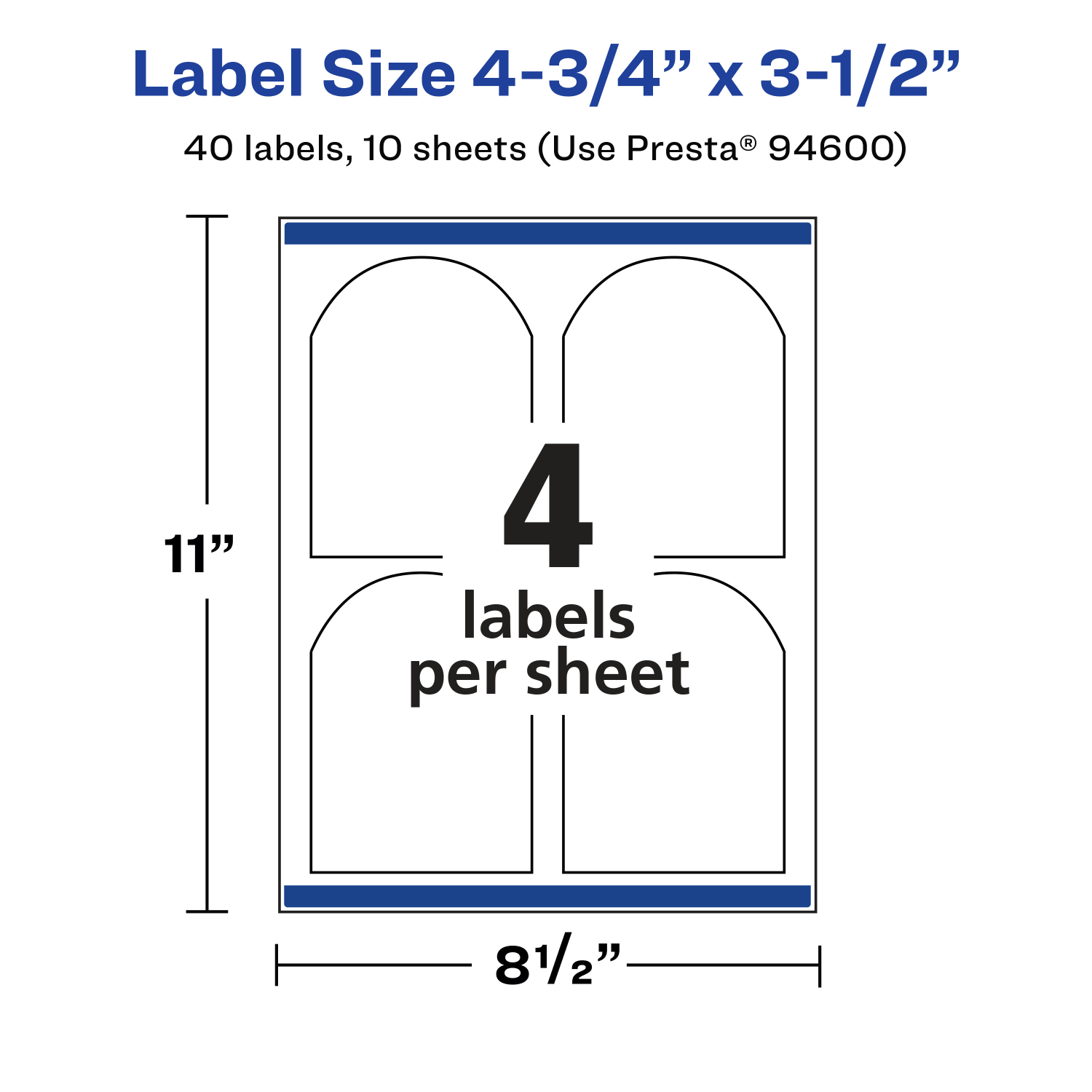 Avery Waterproof Permanent Labels With Sure Feed, 94600-WMF10, Arched, 4-3/4in x 3-1/2in, White, Pack Of 40 - Image 6