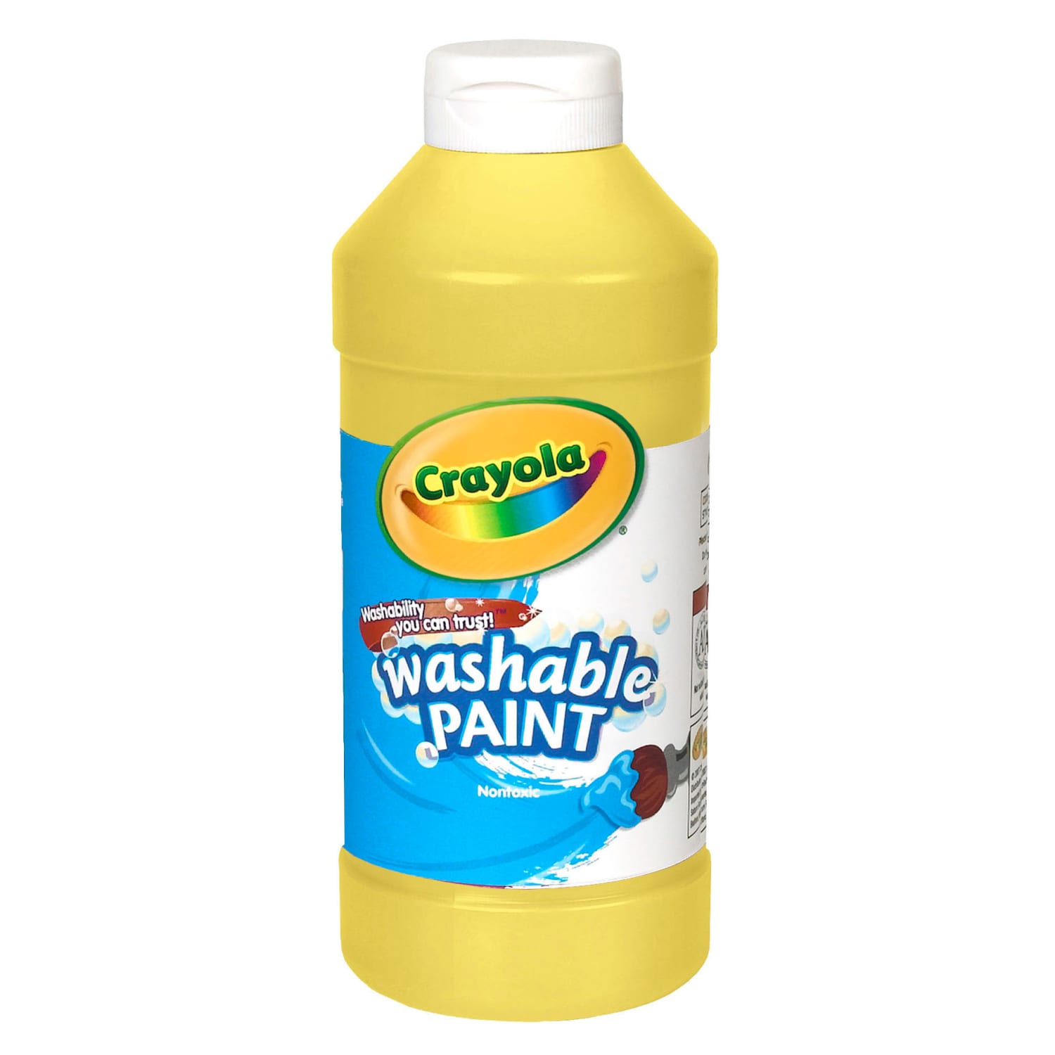 Crayola Washable Paint, 16 oz, Yellow, Pack Of 6 - Image 3