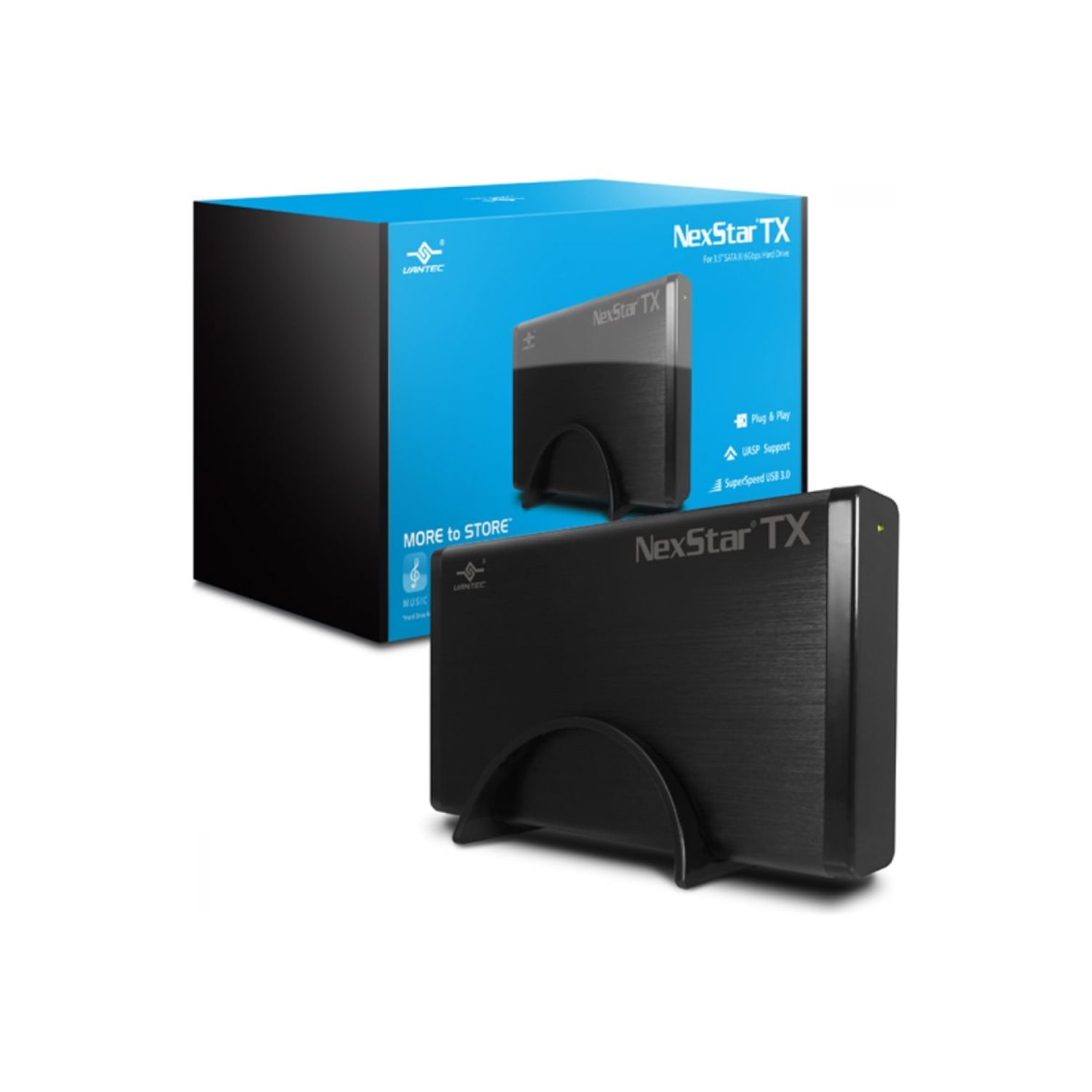 Vantec NexStar TX NST-328S3-BK - Storage enclosure - 3.5in - SATA 6Gb/s - USB 3.0 - Image 3