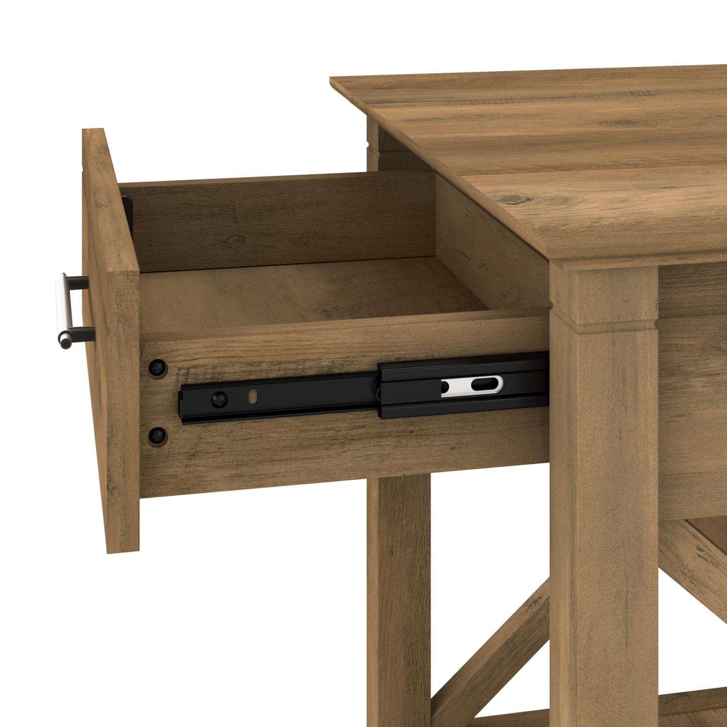 Bush Furniture Key West End Table With Storage, Reclaimed Pine, Standard Delivery - Image 6