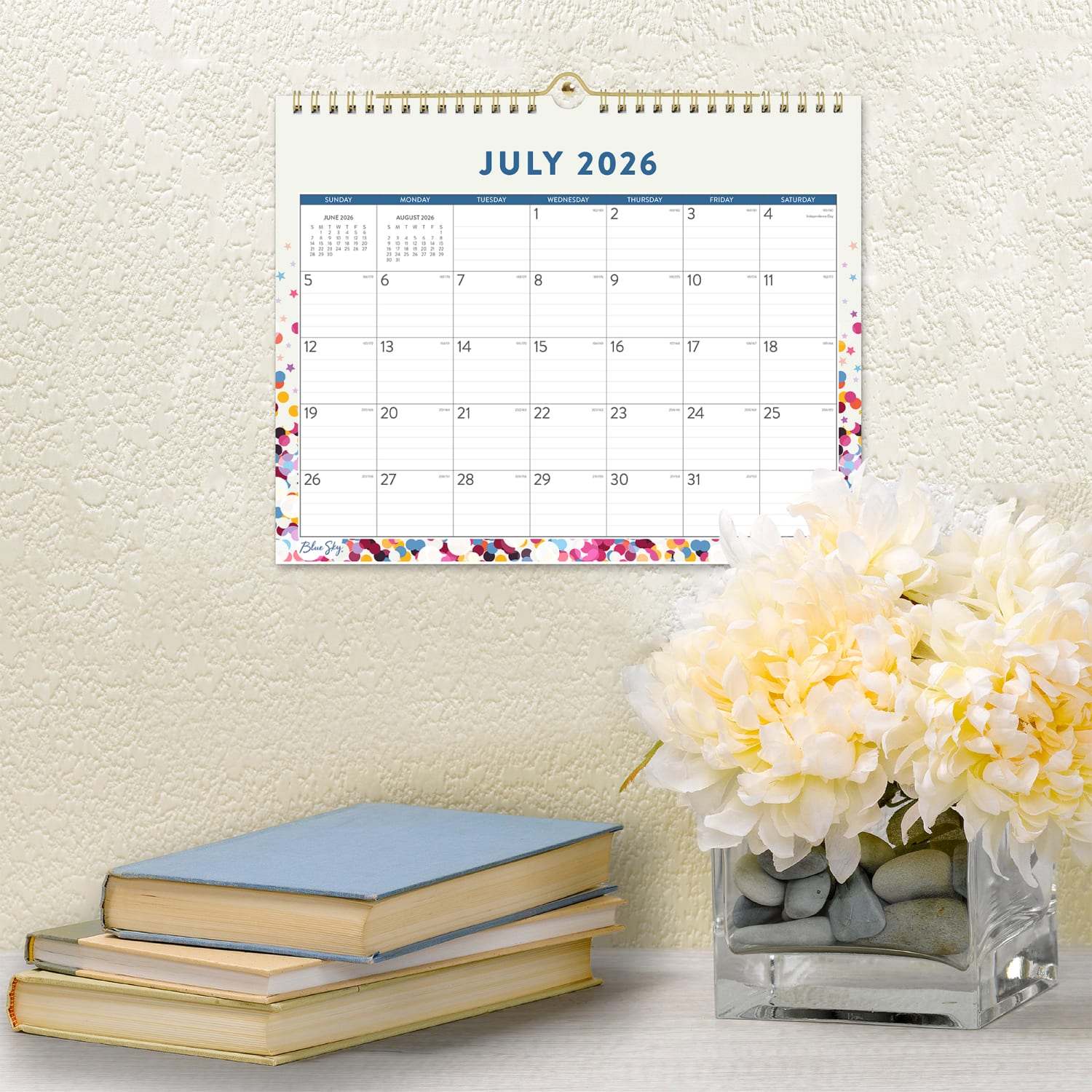 Wall Calendar BS Star Confetti Bright - 11x8.75 AY26-27 Monthly - Image 4