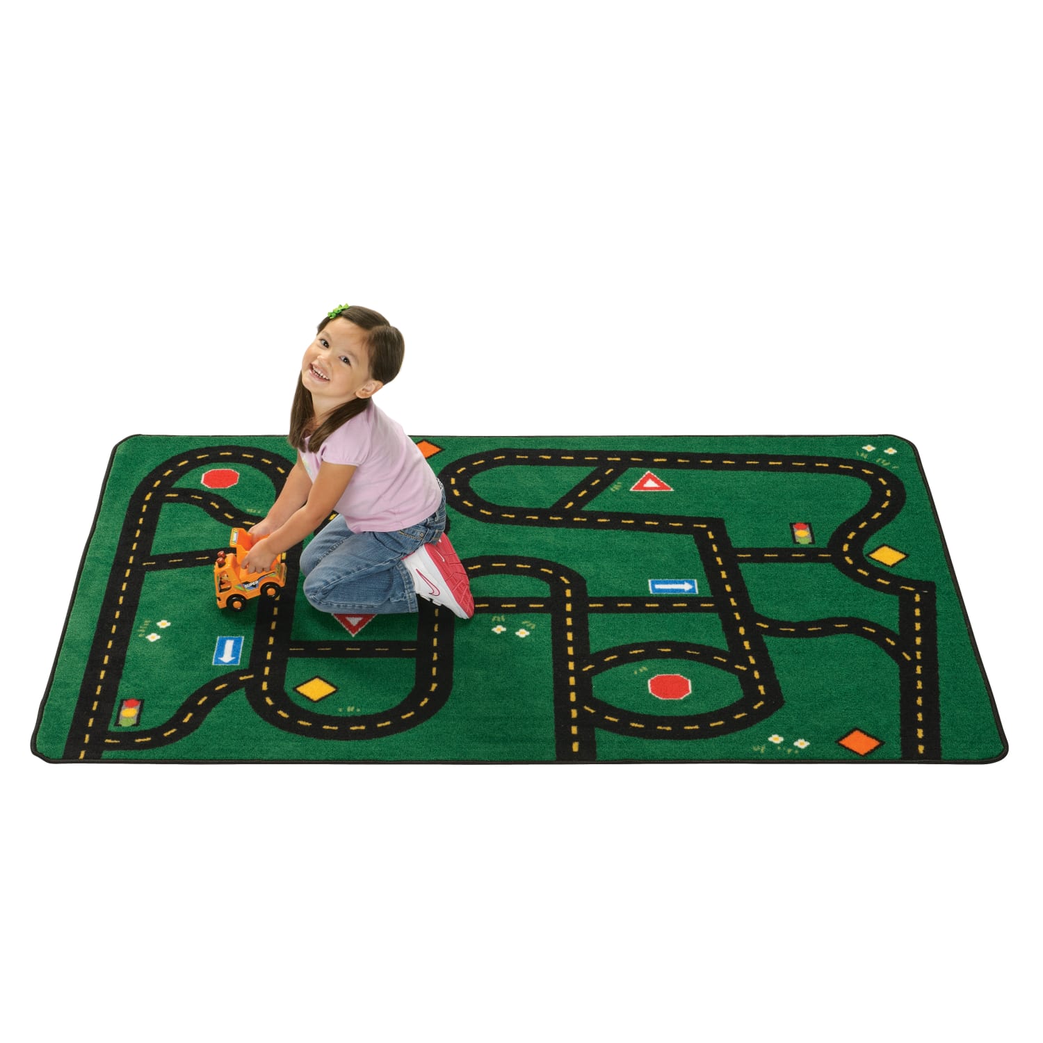 Carpets for Kids KID$Value Rugs Go-Go Driving Activity Rug, 4ft x 6ft , Green - Image 6