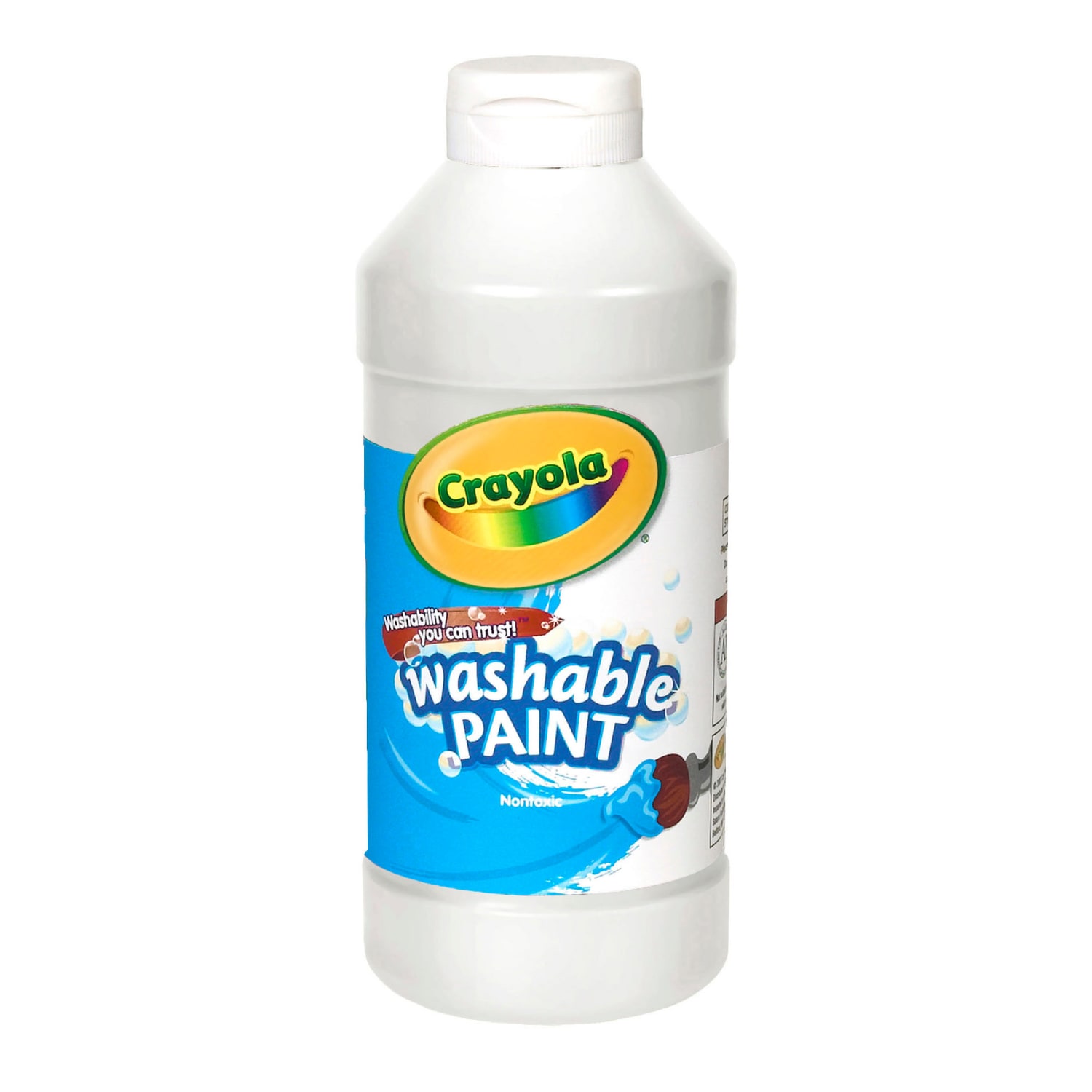 Crayola Washable Paint, 16 oz, White, Pack Of 6 - Image 3