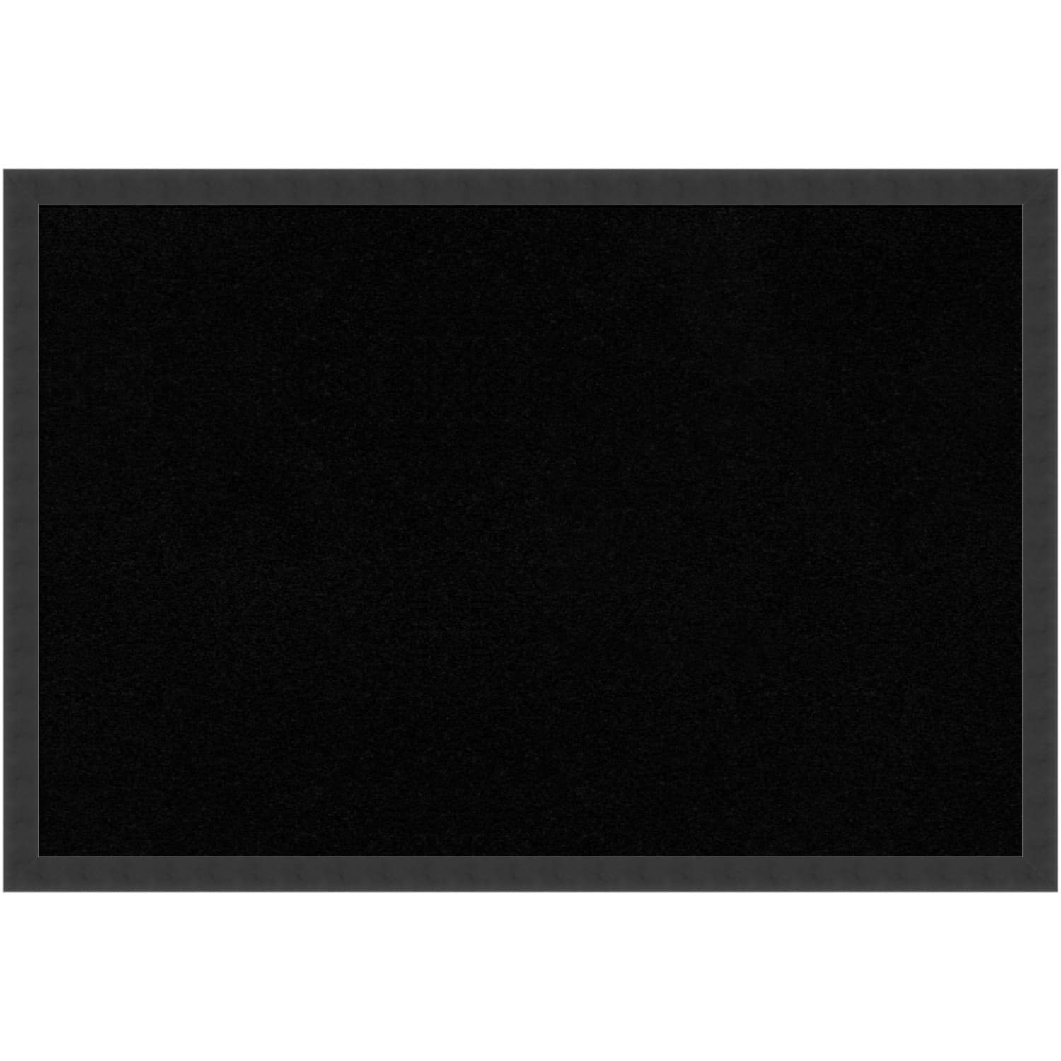 Amanti Art Cork Bulletin Board, 38in x 26in, Black, Mezzanotte Black Wood Frame