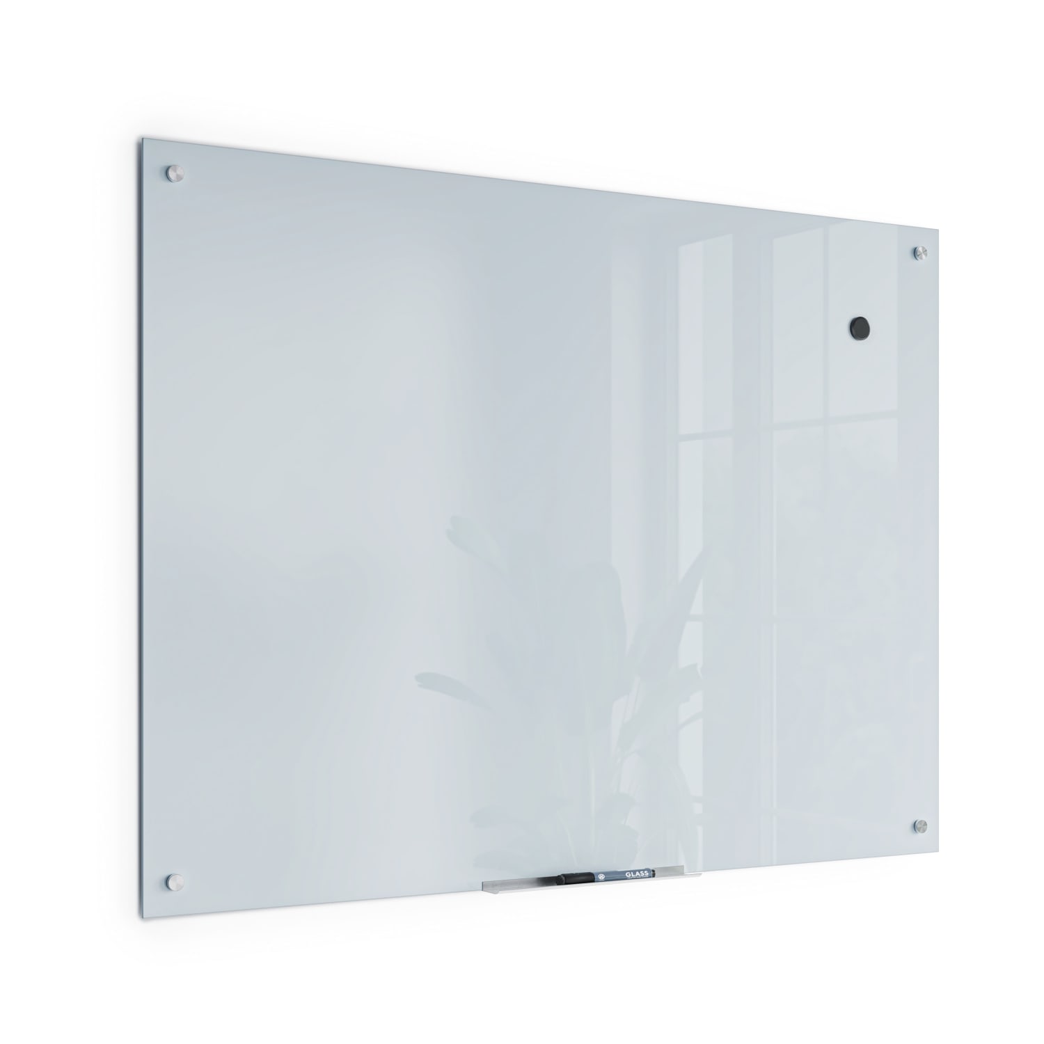 U Brands Magnetic Glass Dry-Erase Board, 48in X 36in, White Frosted Surface, Frameless, Actual Size 47in X 35in (2299U00-01) - Image 6