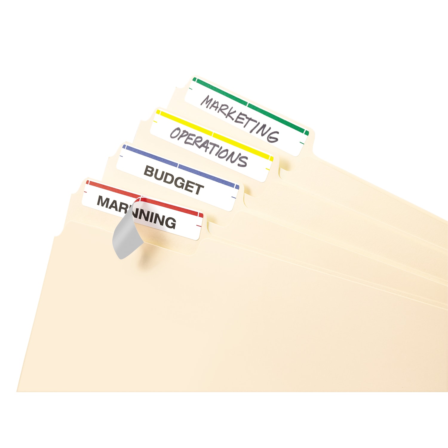 Avery File Folder Labels On 4in x 6in Sheet With Easy Peel, 5215, Rectangle, 2/3in x 3-7/16in, White With Assorted Color, Pack Of 252 - Image 4
